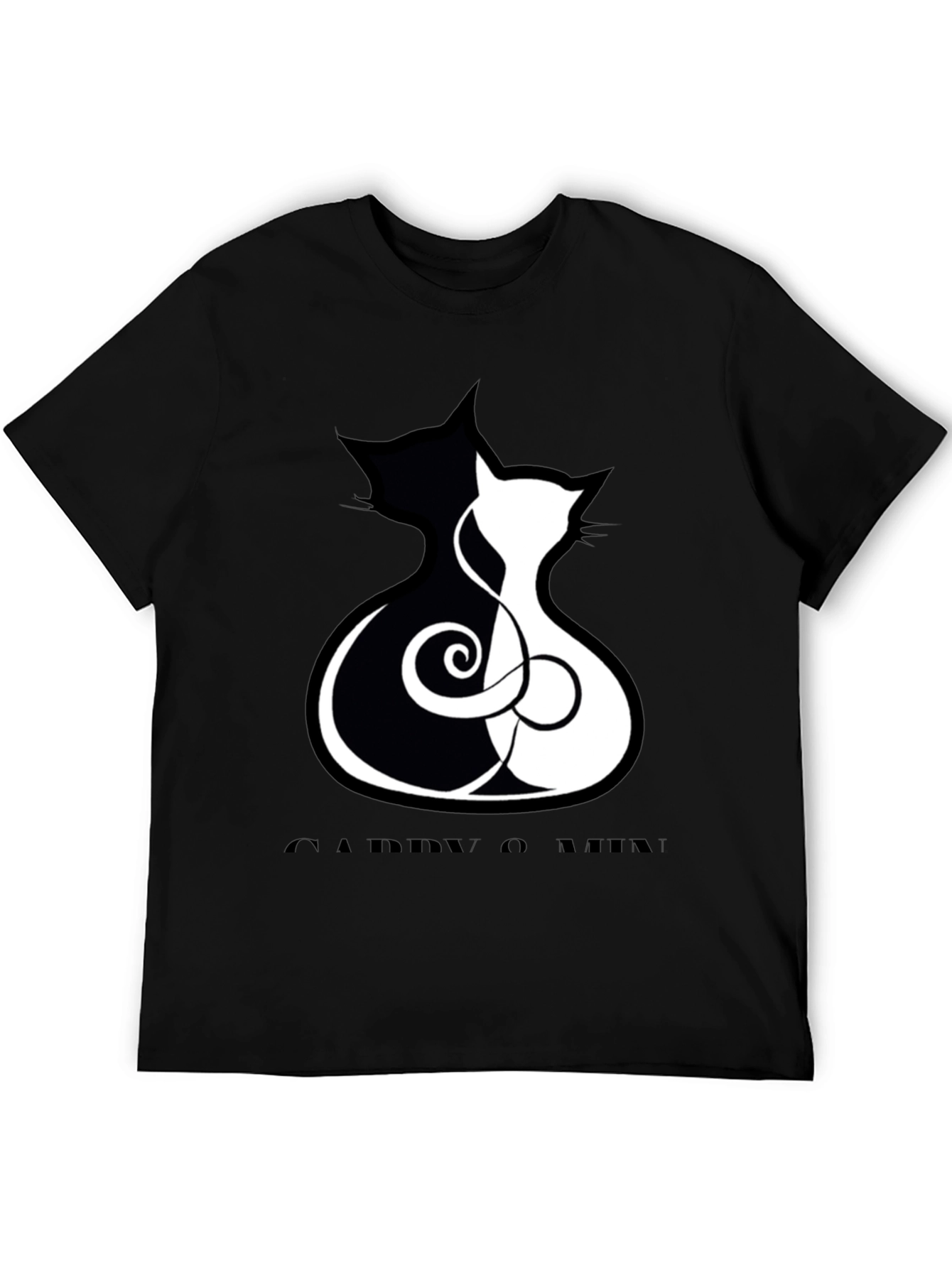 Yin Yang Cats Graphic T-Shirt