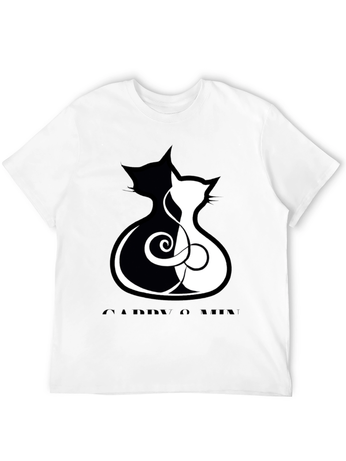 Yin Yang Cats Graphic T-Shirt