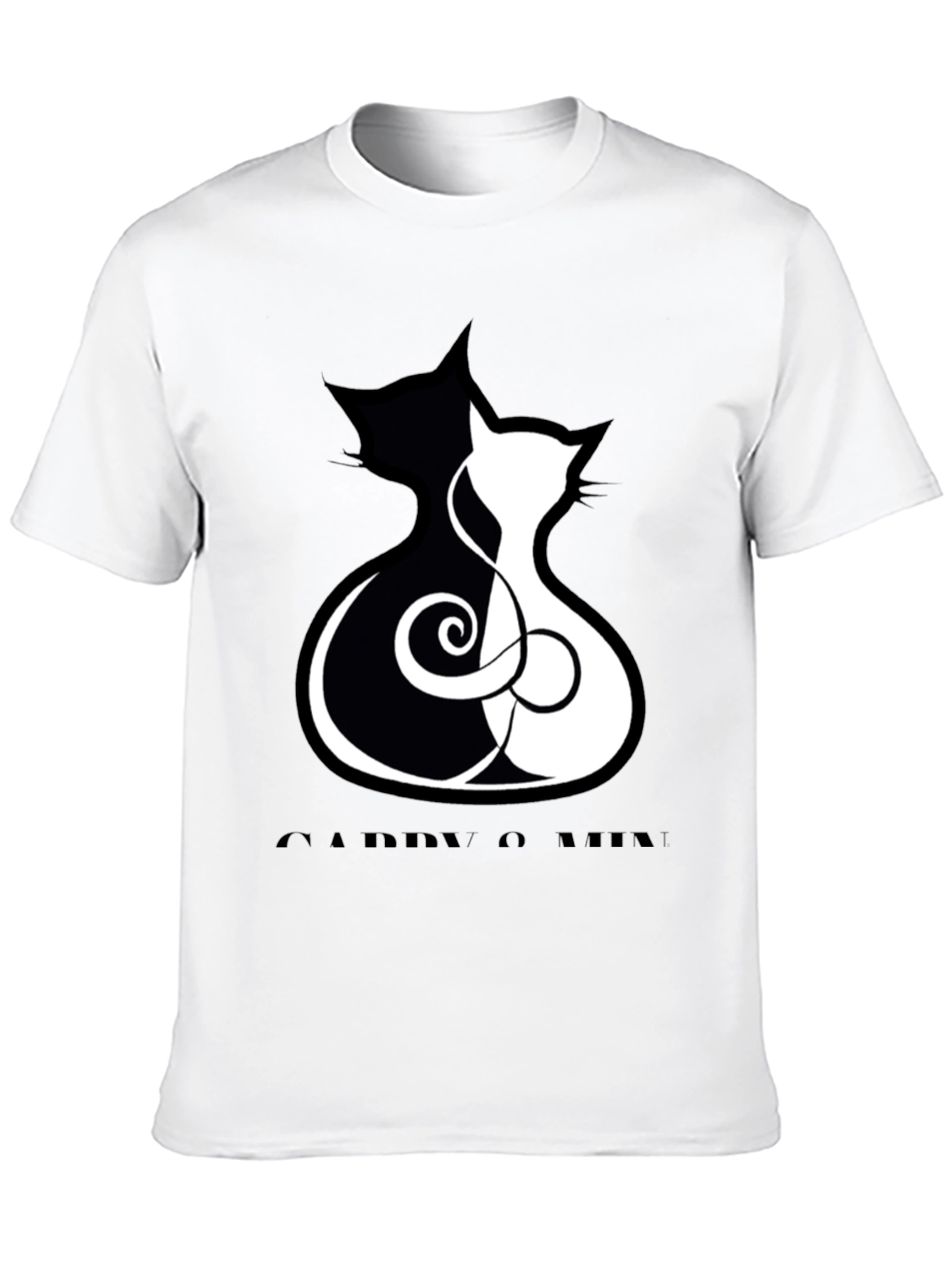 Yin Yang Cats Graphic T-Shirt