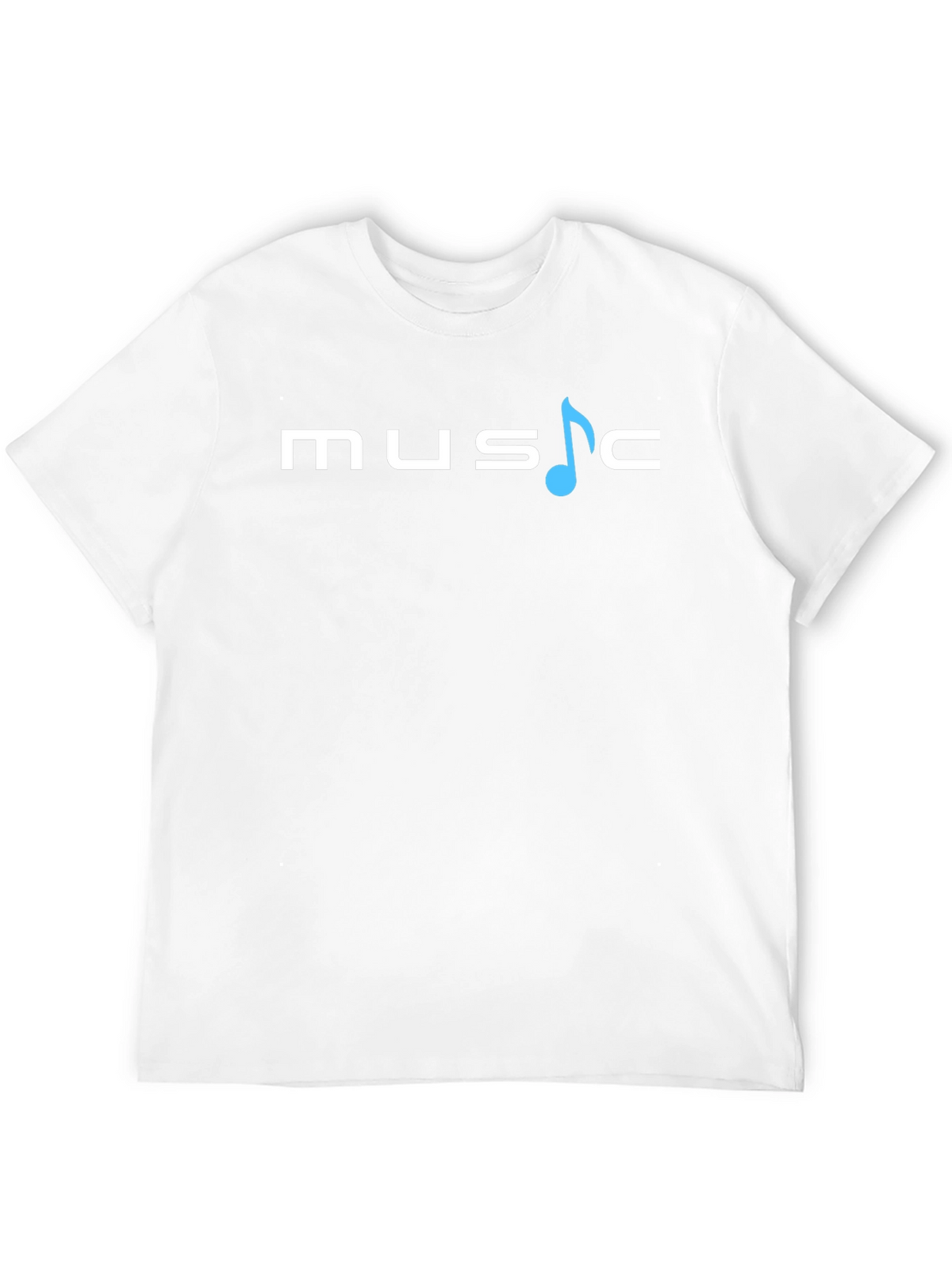 Music Note Graphic Print Tee - Black Casual T-Shirt