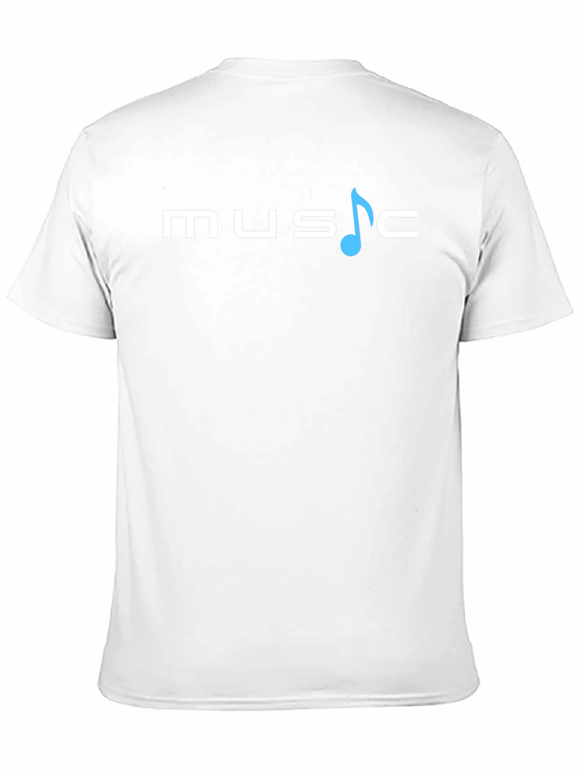 Music Note Graphic Print Tee - Black Casual T-Shirt