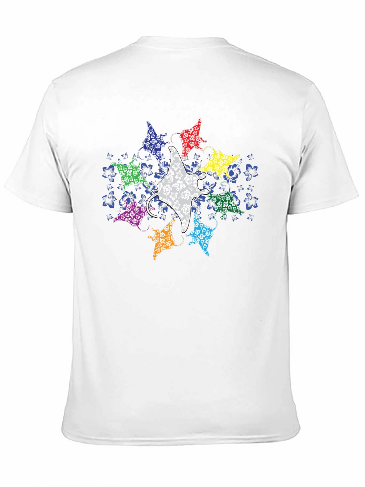 Manta Ray Graphic Tee - Black Casual T-Shirt