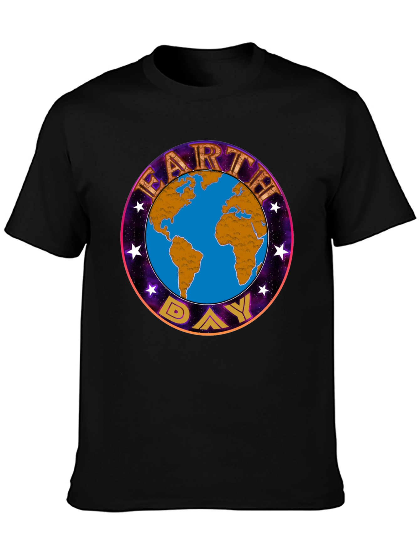 Earth Day Graphic T-Shirt - Black
