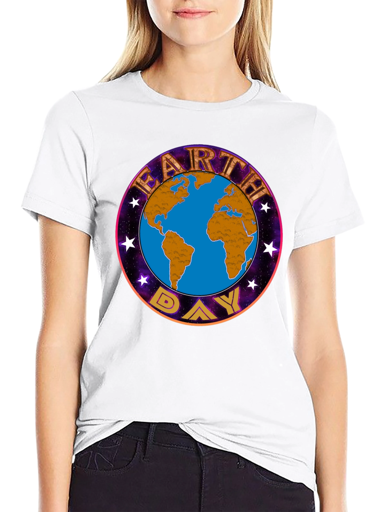 Earth Day Graphic T-Shirt - Black