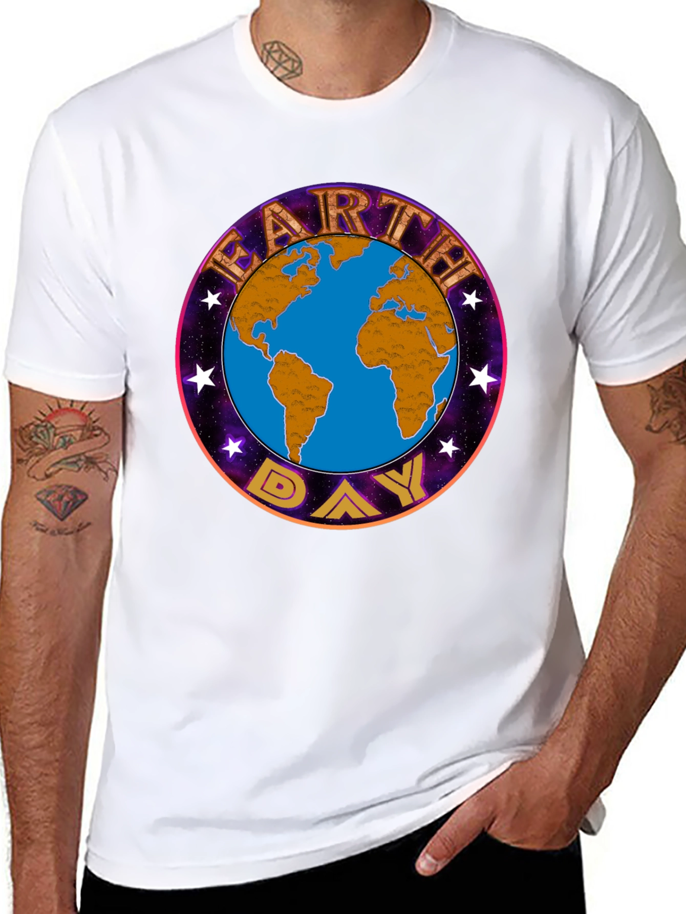 Earth Day Graphic T-Shirt - Black