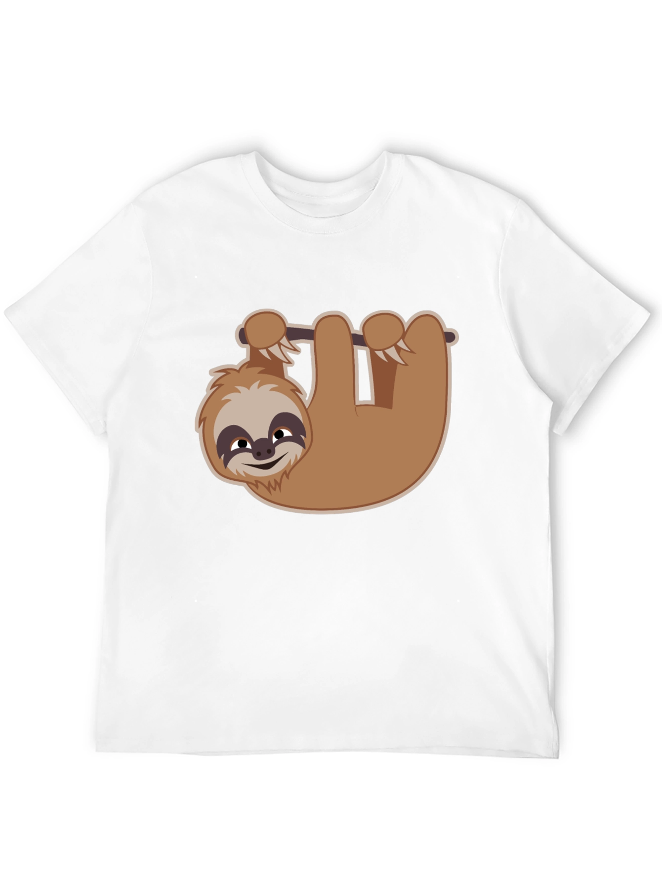 Cute Sloth Hanging T-Shirt - Black