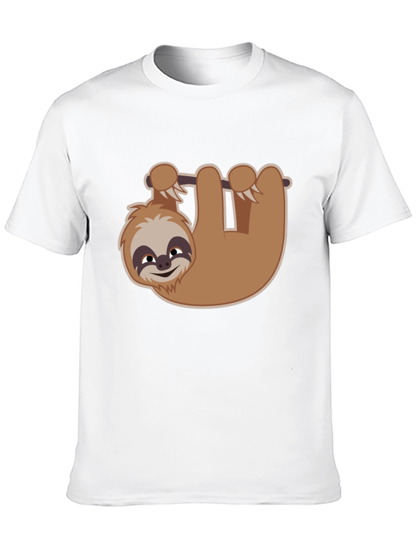 Cute Sloth Hanging T-Shirt - Black