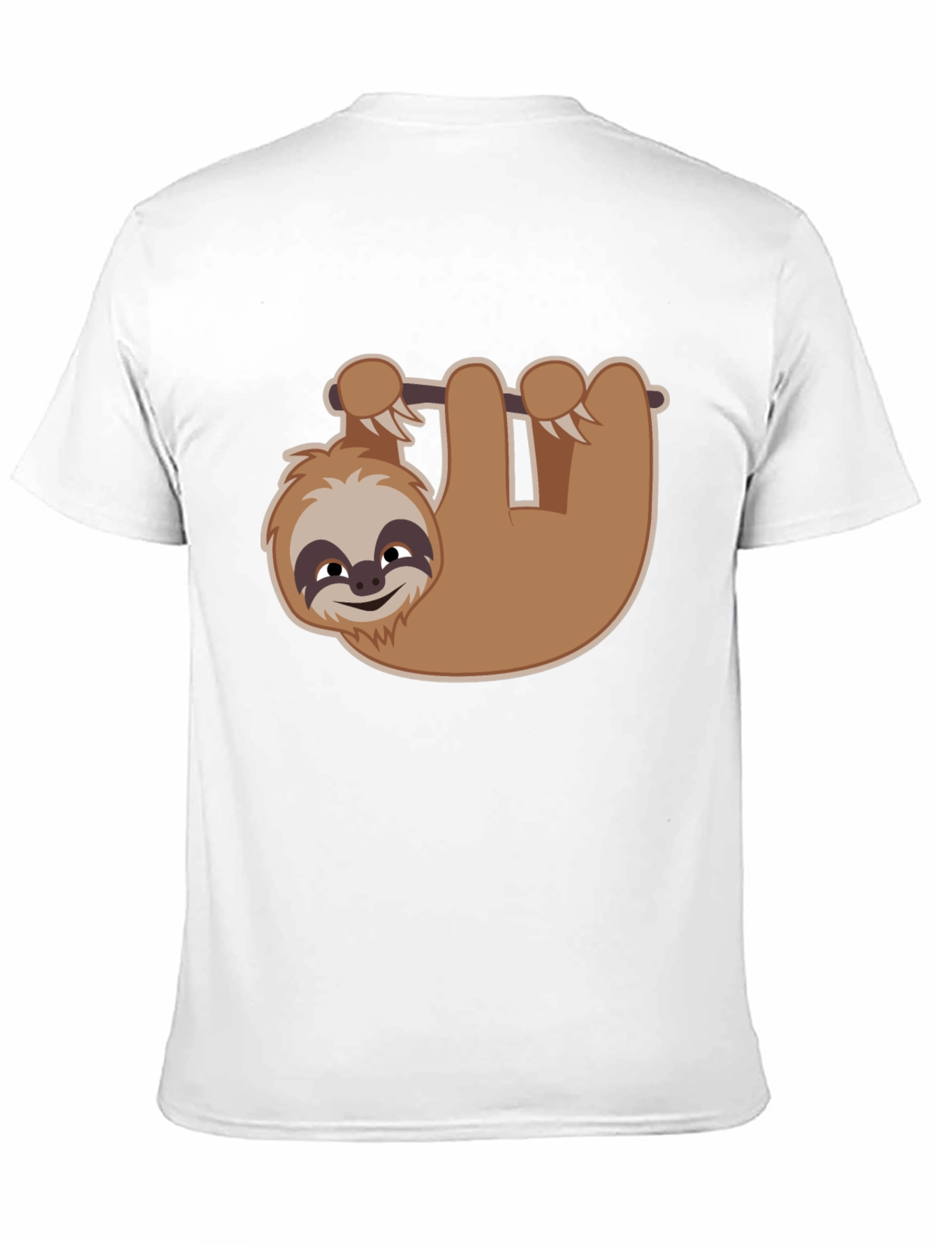 Cute Sloth Hanging T-Shirt - Black