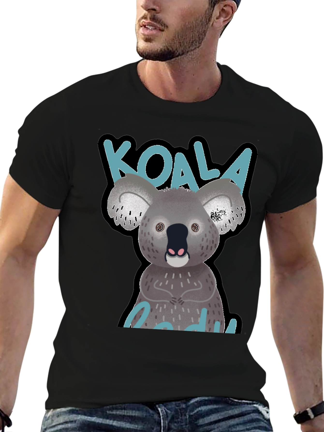 Koala Buddy Black T-Shirt
