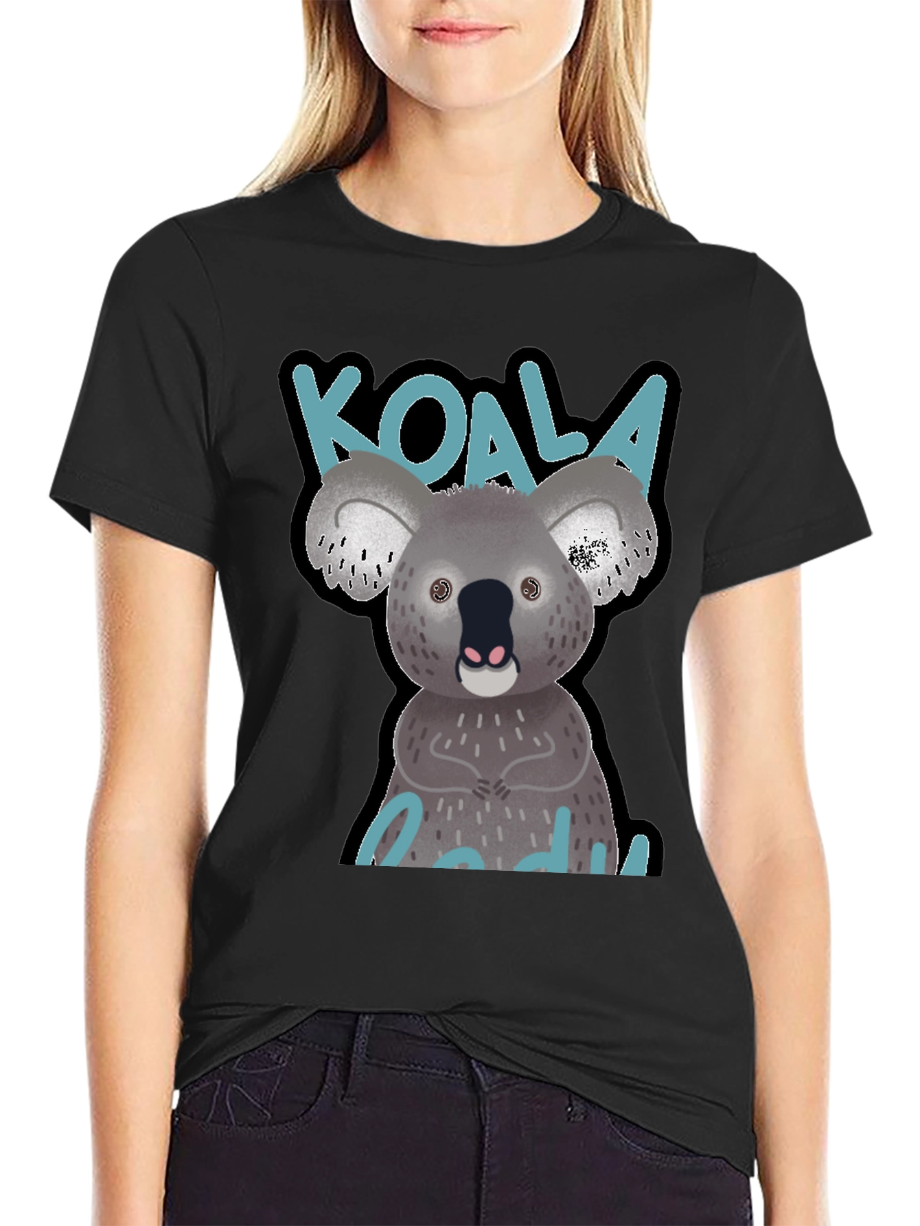 Koala Buddy Black T-Shirt