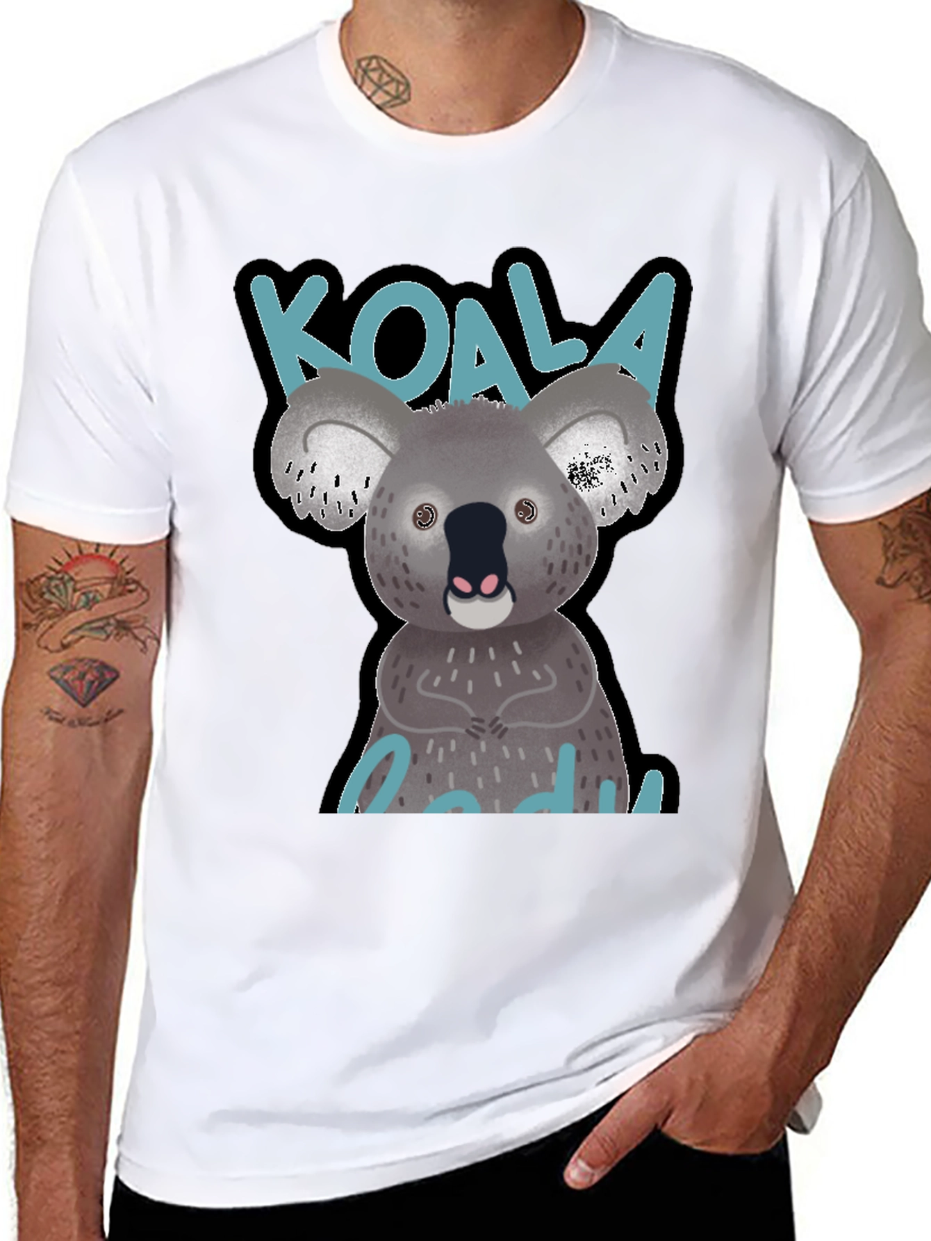 Koala Buddy Black T-Shirt