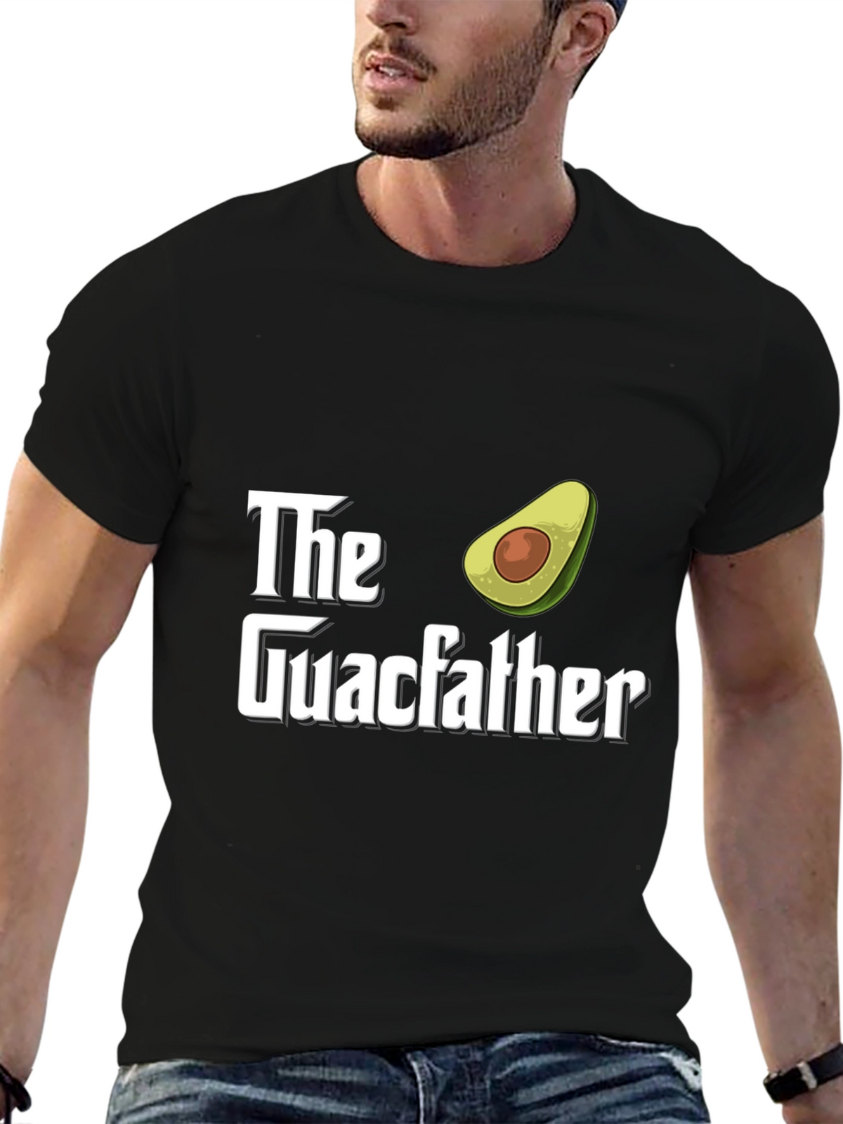 The Guacfather Avocado Graphic T-Shirt - Black