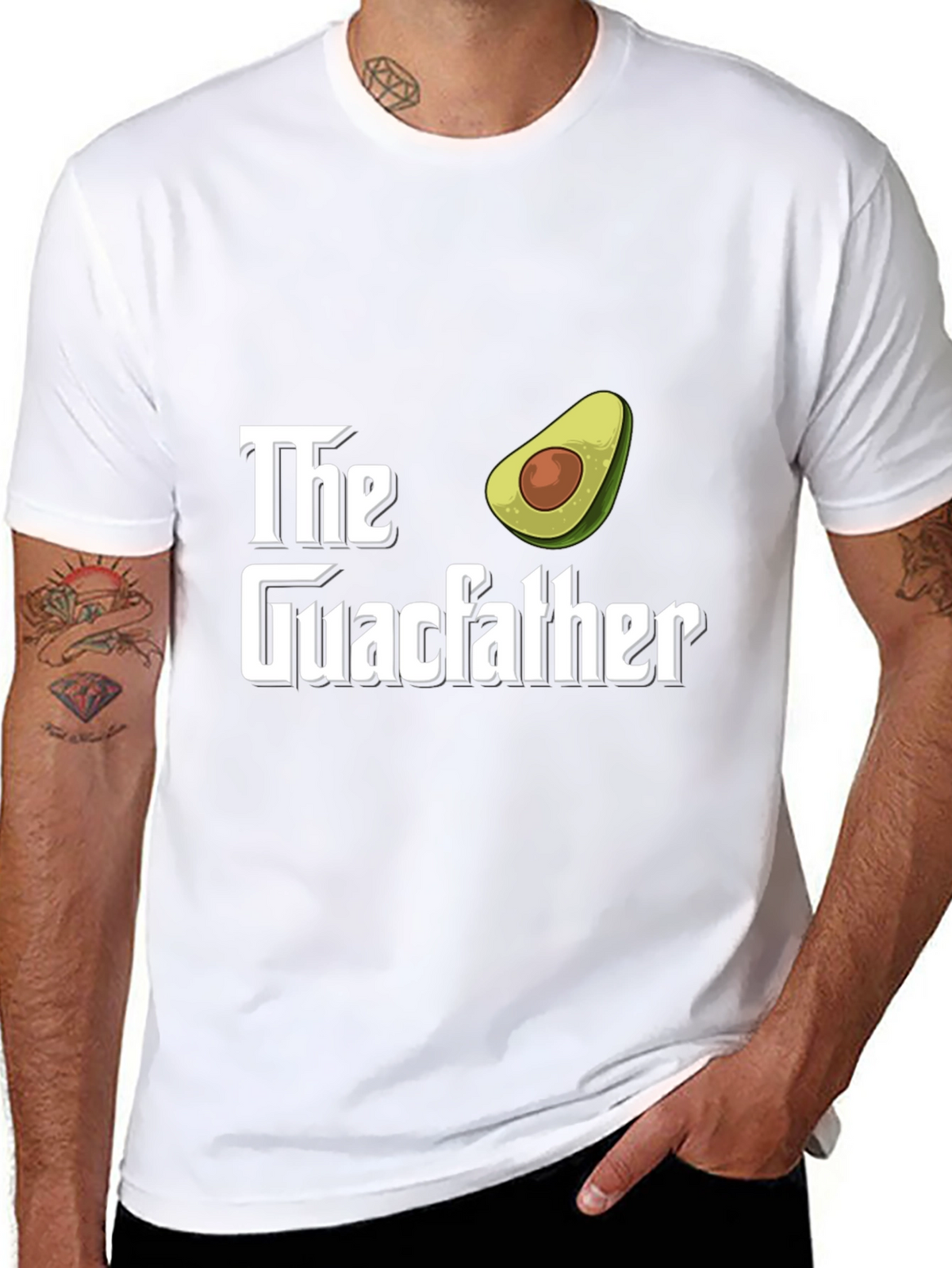 The Guacfather Avocado Graphic T-Shirt - Black