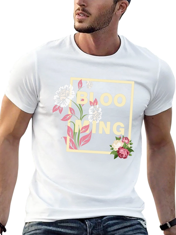 Blooming Graphic Tee - Trendy Floral Design