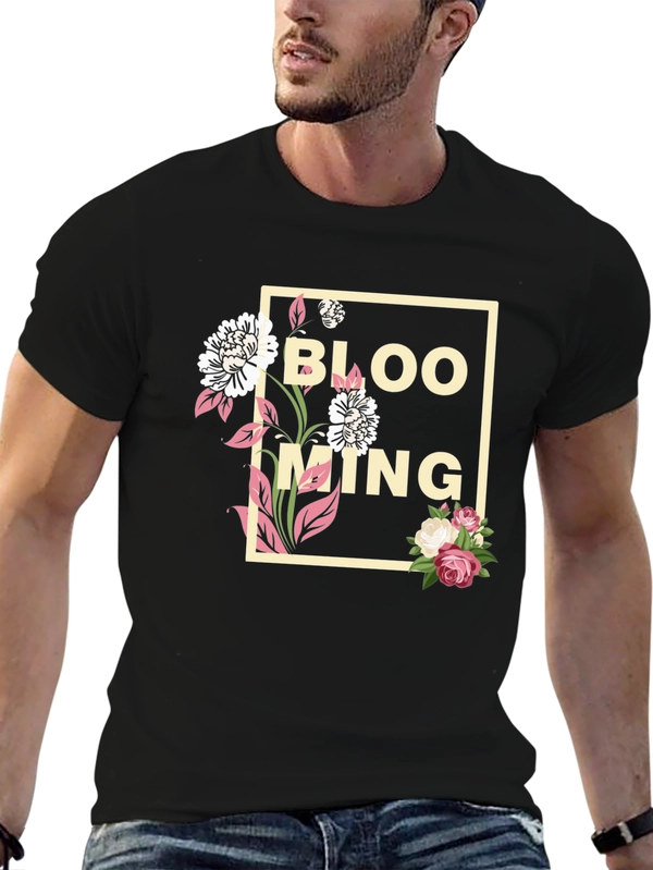 Blooming Graphic Tee - Trendy Floral Design