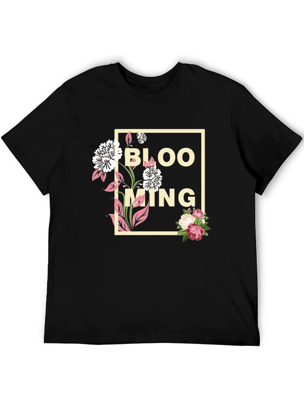 Blooming Graphic Tee - Trendy Floral Design