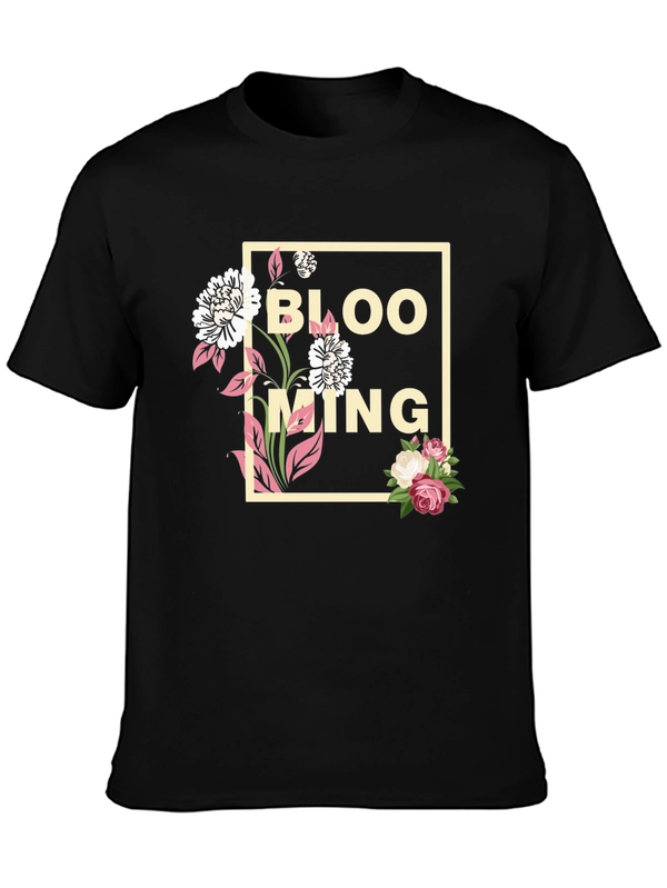 Blooming Graphic Tee - Trendy Floral Design