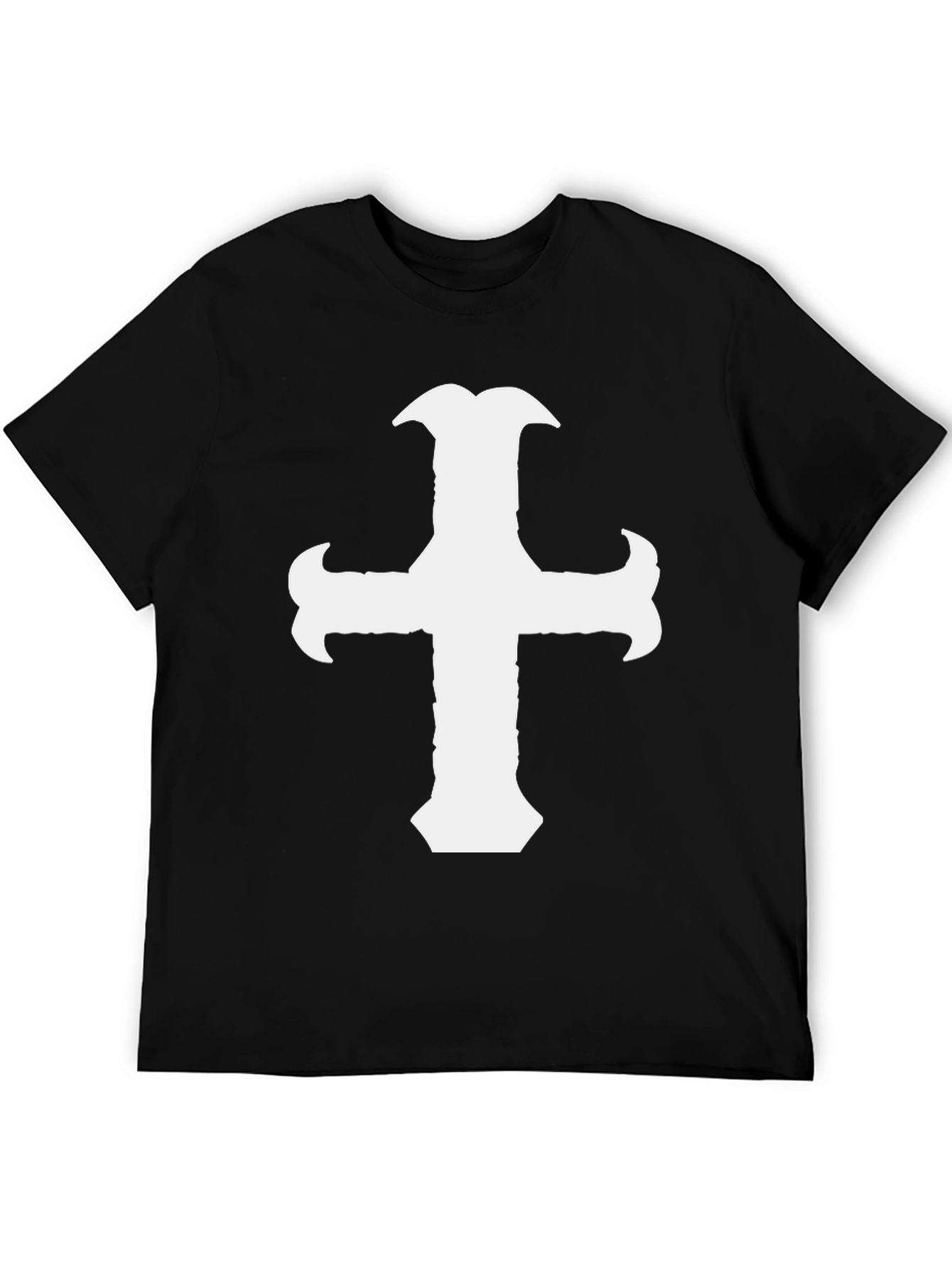 Cross Graphic Black T-Shirt Stylish Cotton Tee
