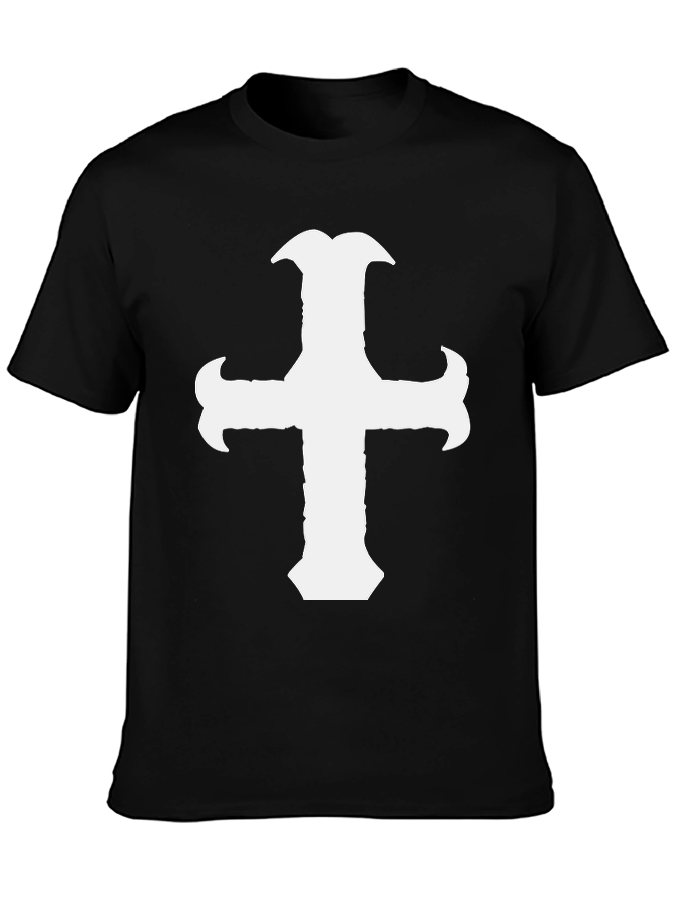 Cross Graphic Black T-Shirt Stylish Cotton Tee