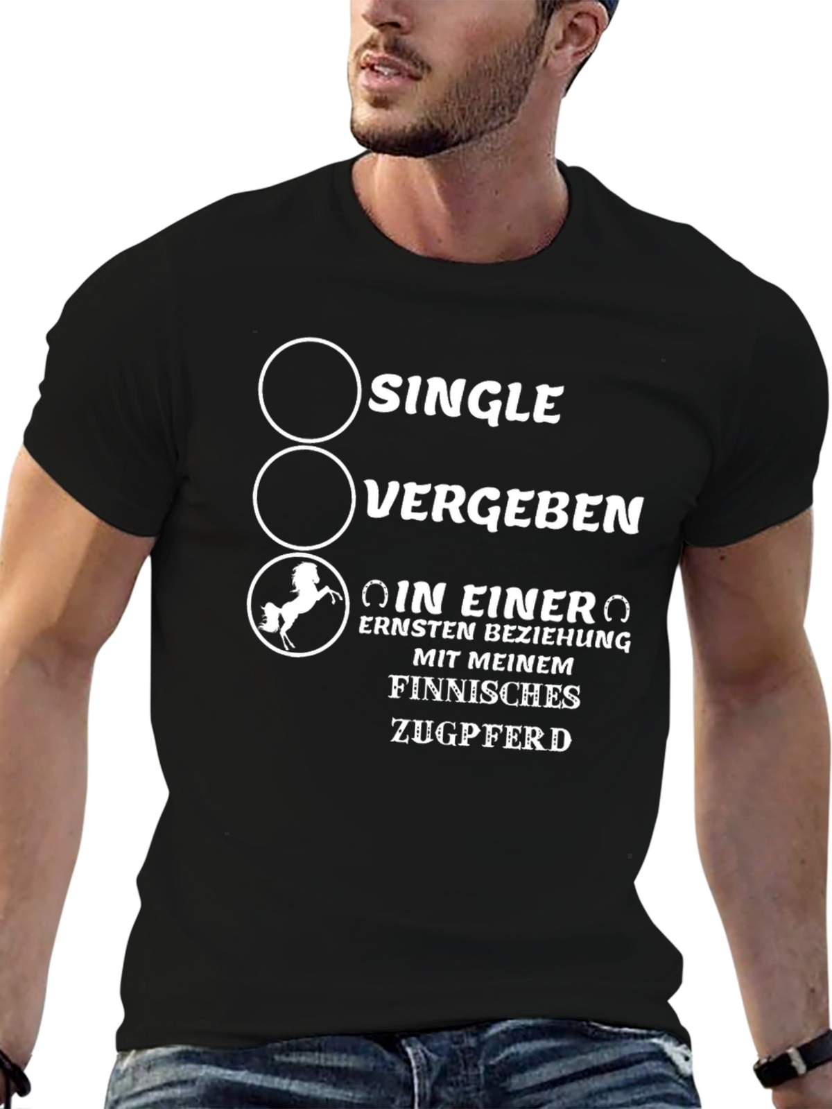 Humorous Finnish Draft Horse Relationship T-Shirt