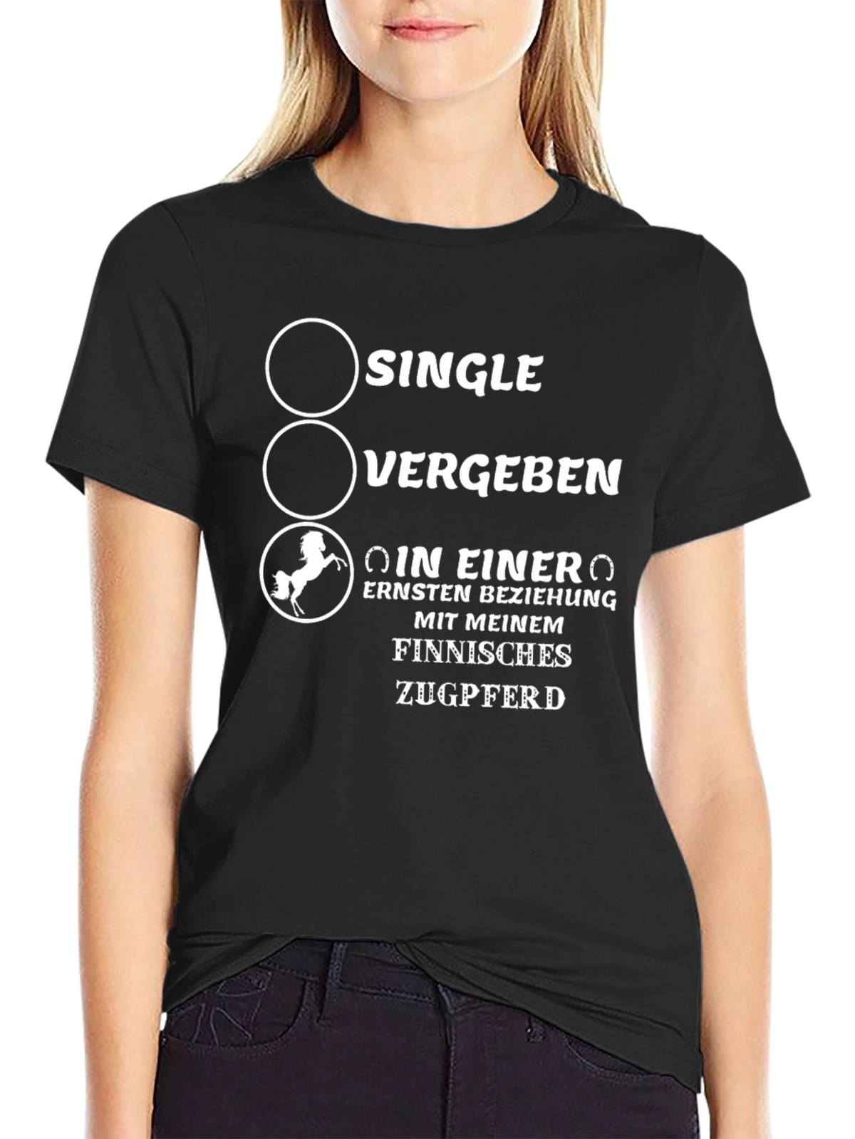 Humorous Finnish Draft Horse Relationship T-Shirt