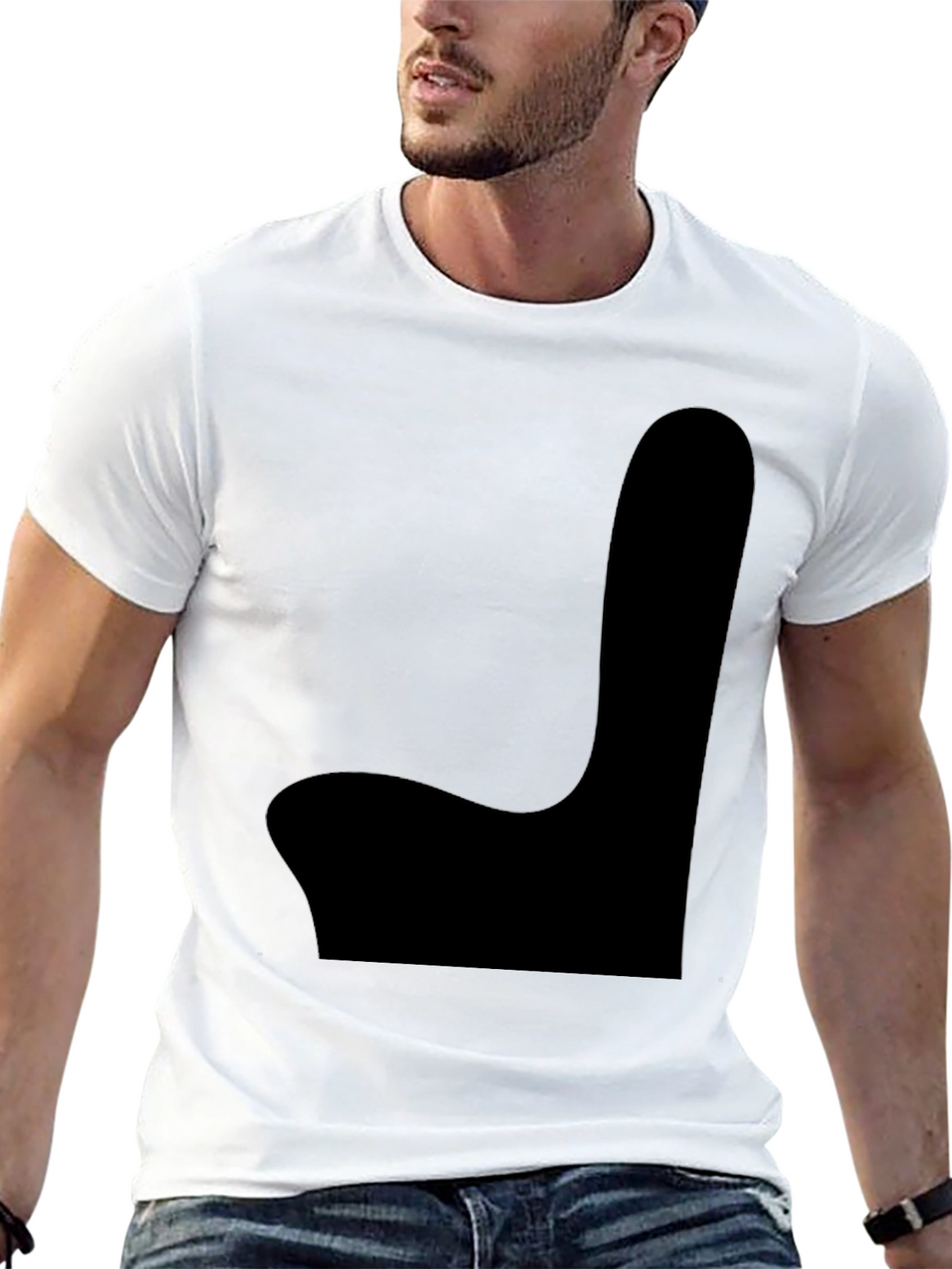 Mens Black Graphic Tee - Novelty Chair Design