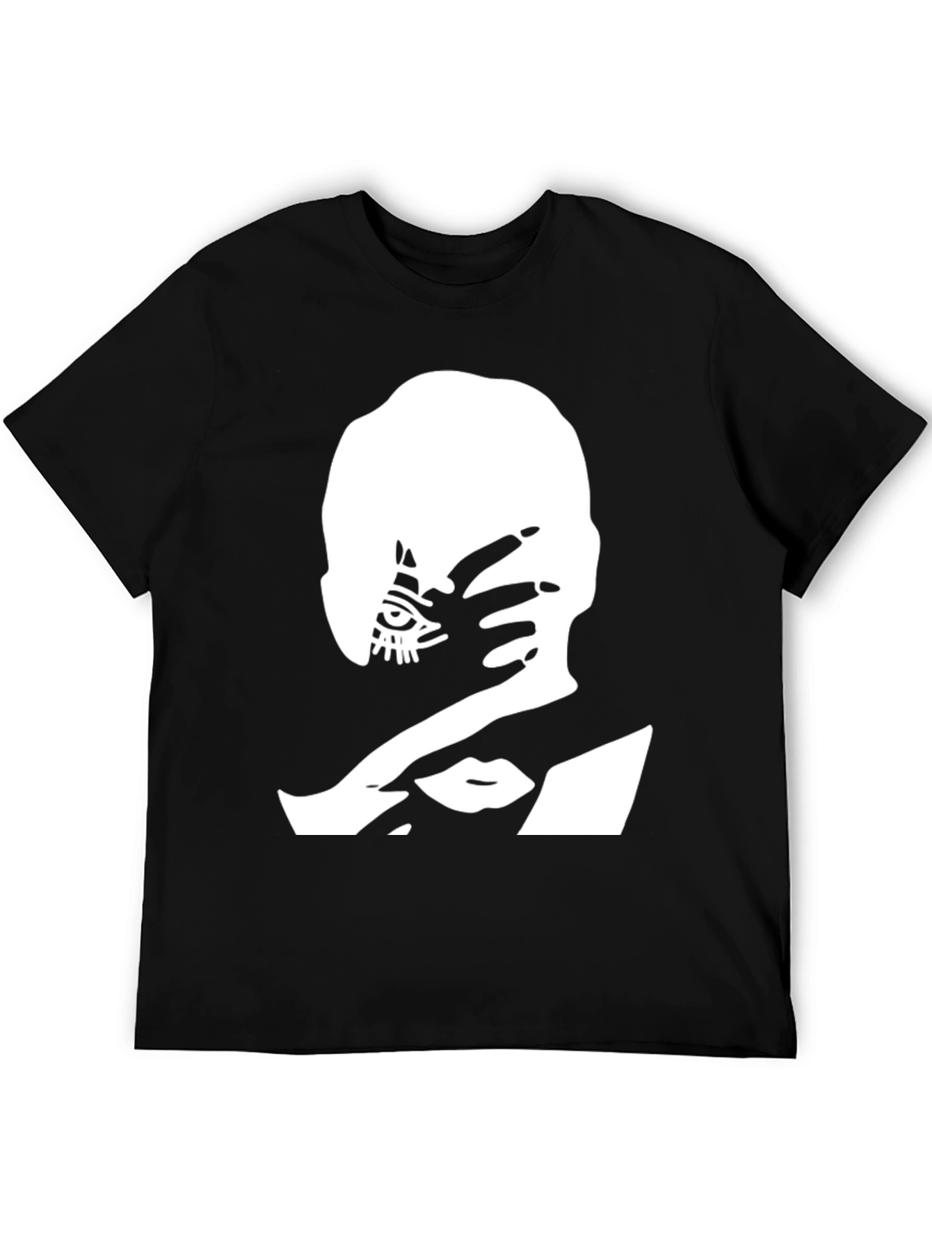 Edgy Graphic Tee: All-Seeing Eye Hand Design