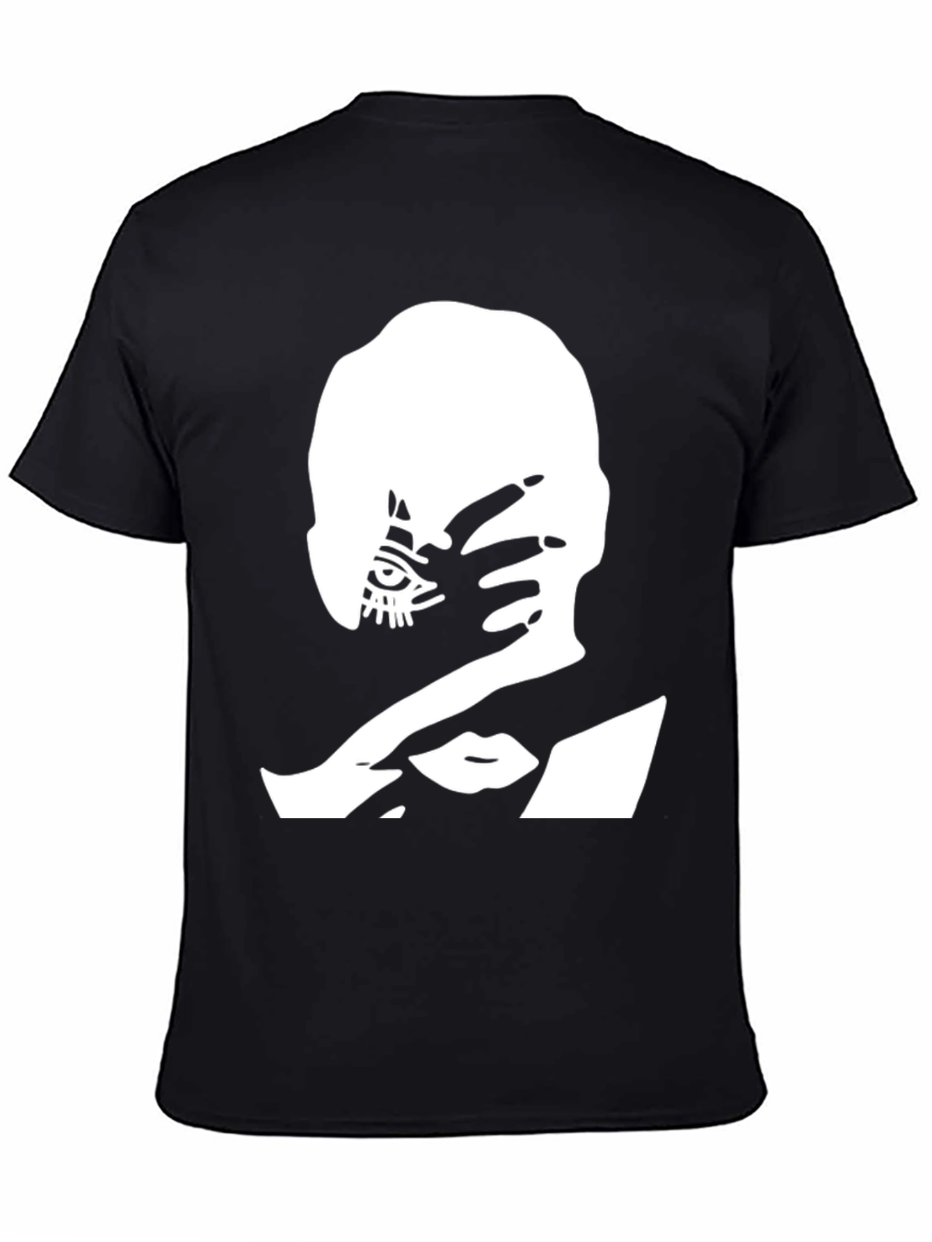 Edgy Graphic Tee: All-Seeing Eye Hand Design