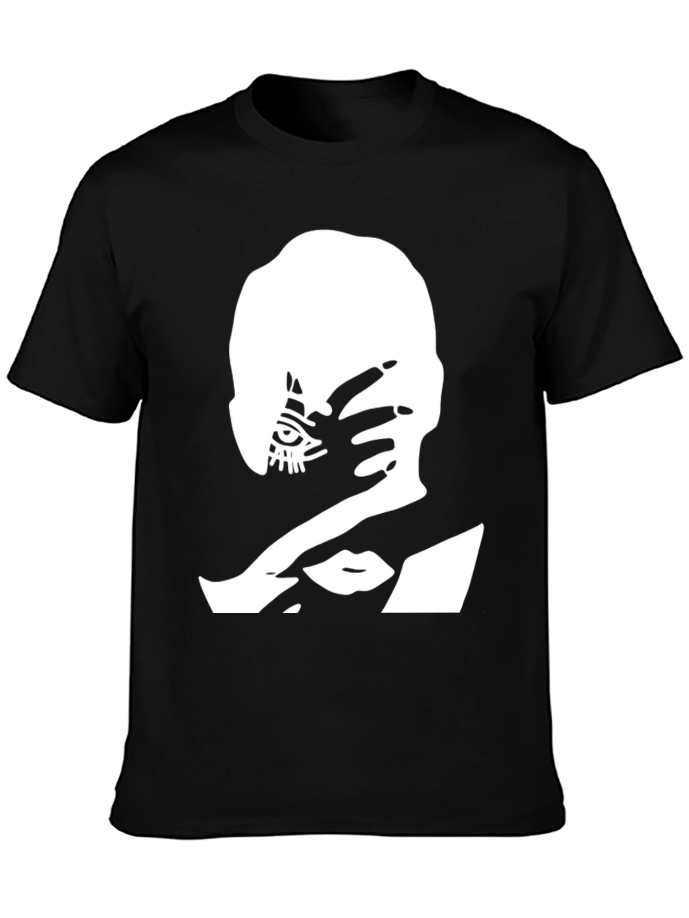 Edgy Graphic Tee: All-Seeing Eye Hand Design