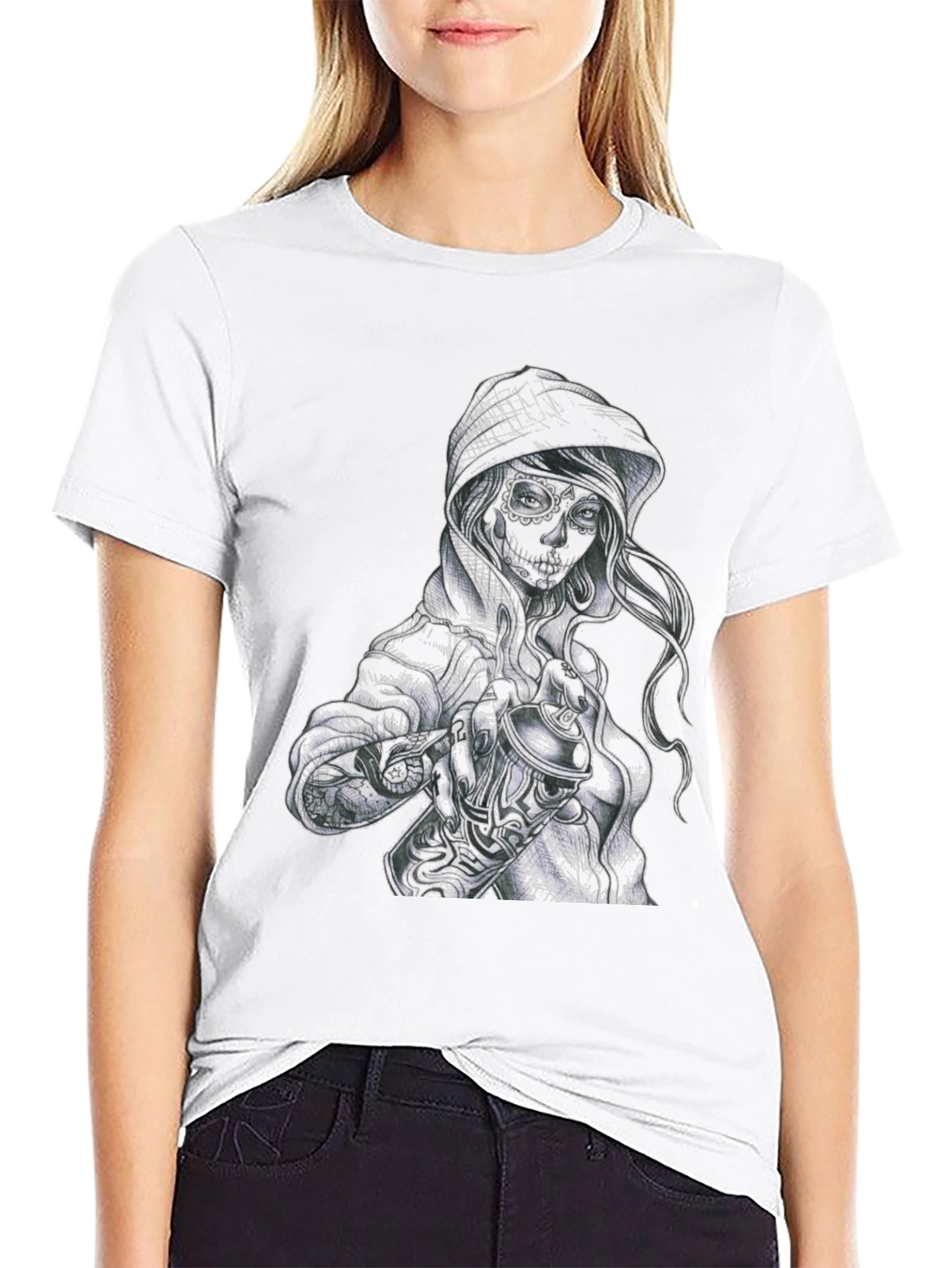 Sugar Skull Woman Graphic T-Shirt