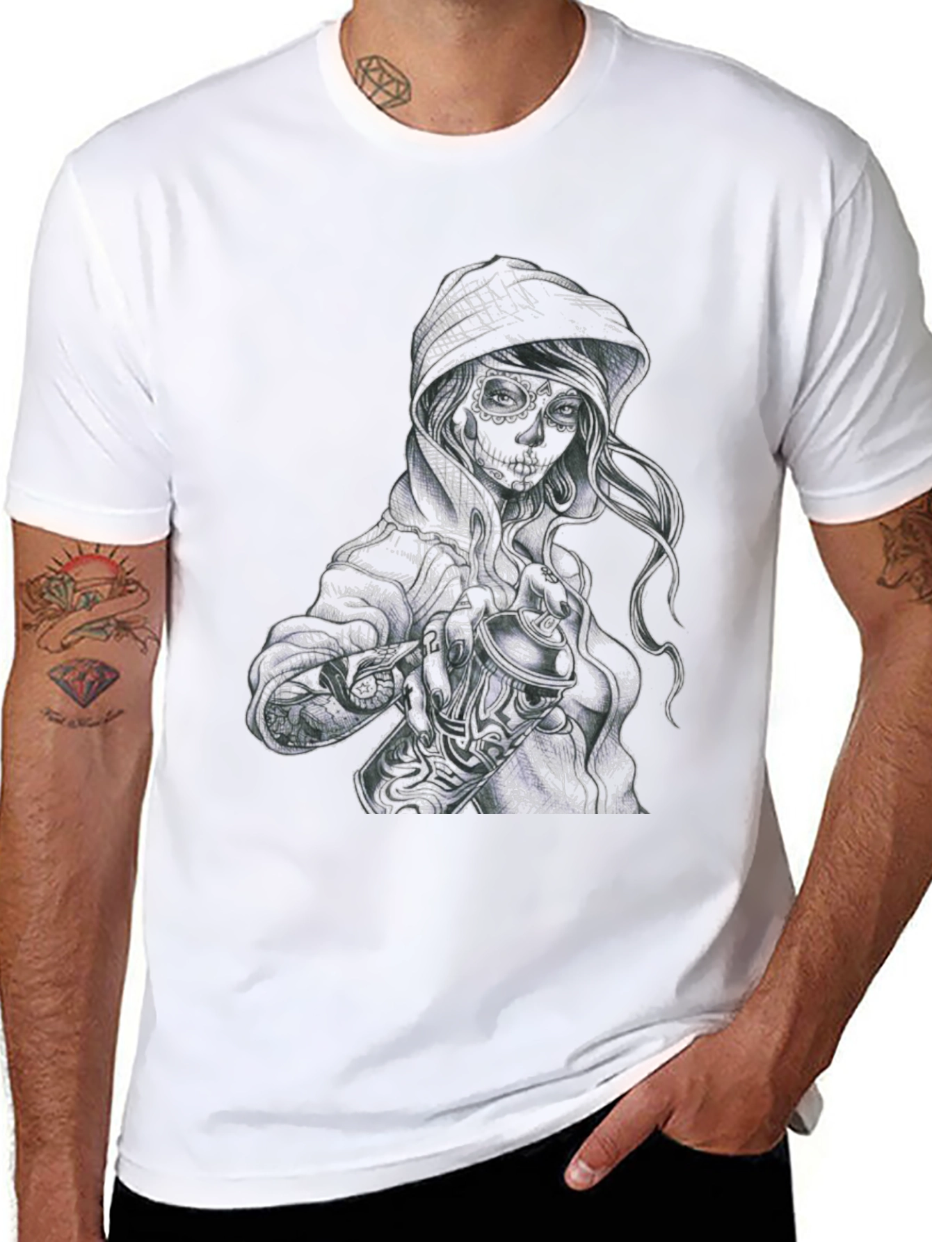 Sugar Skull Woman Graphic T-Shirt