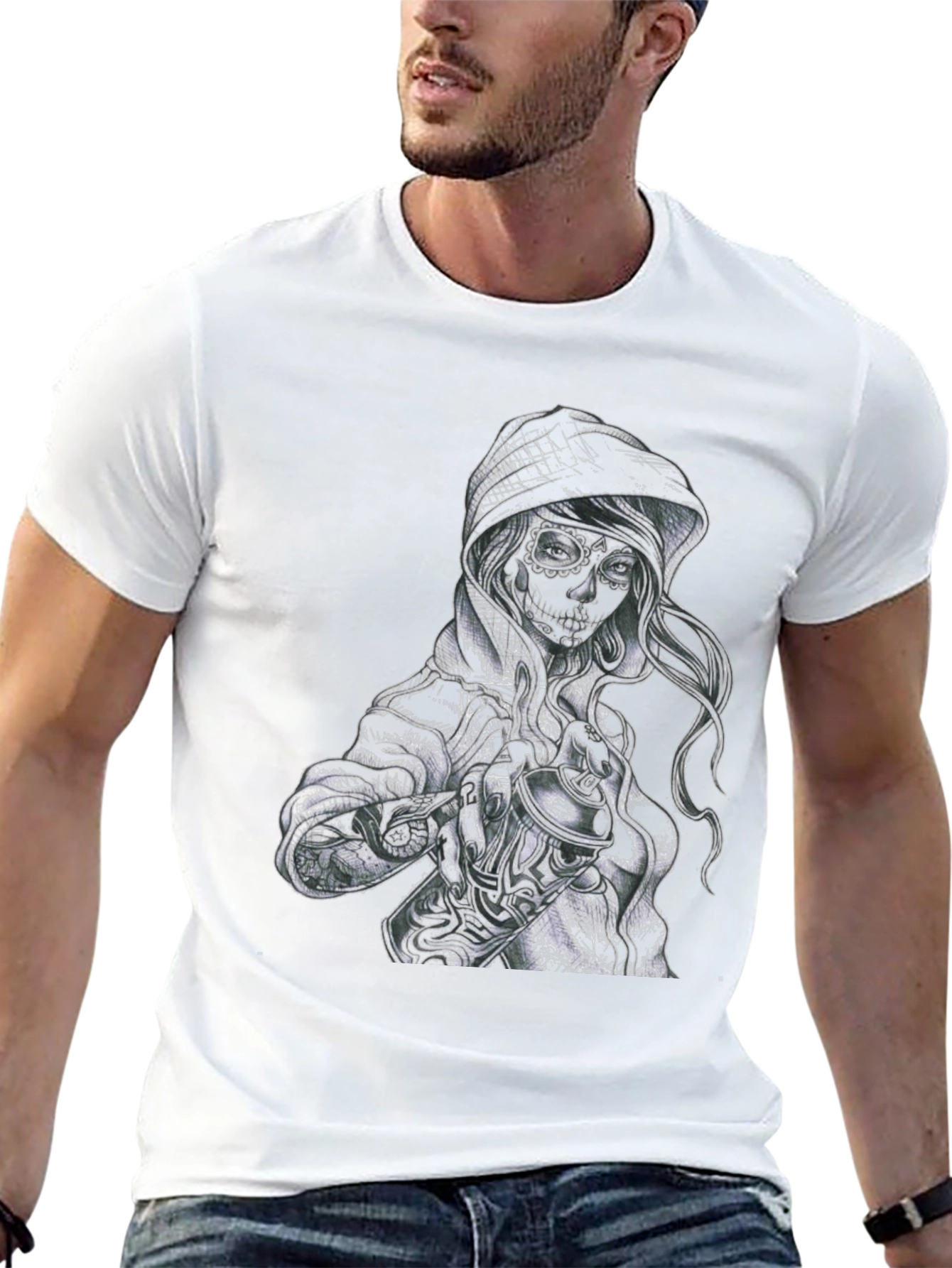 Sugar Skull Woman Graphic T-Shirt
