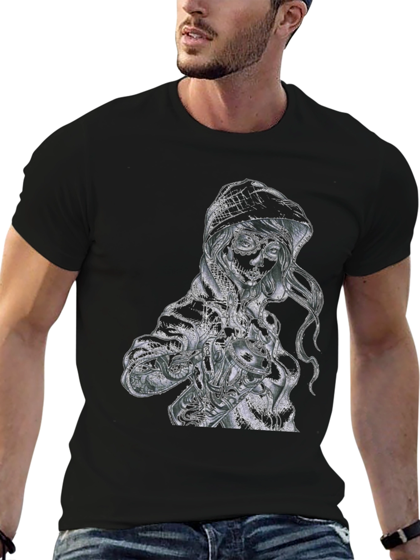 Sugar Skull Woman Graphic T-Shirt