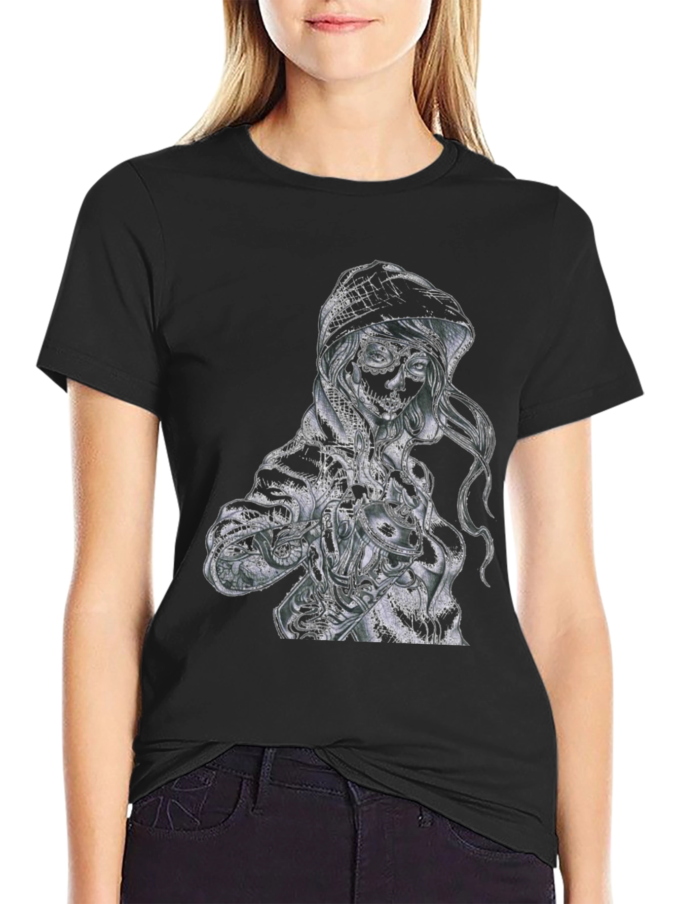 Sugar Skull Woman Graphic T-Shirt