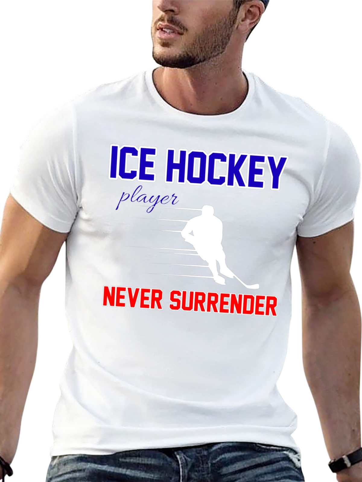 Ice Hockey Never Surrender Graphic T-Shirt