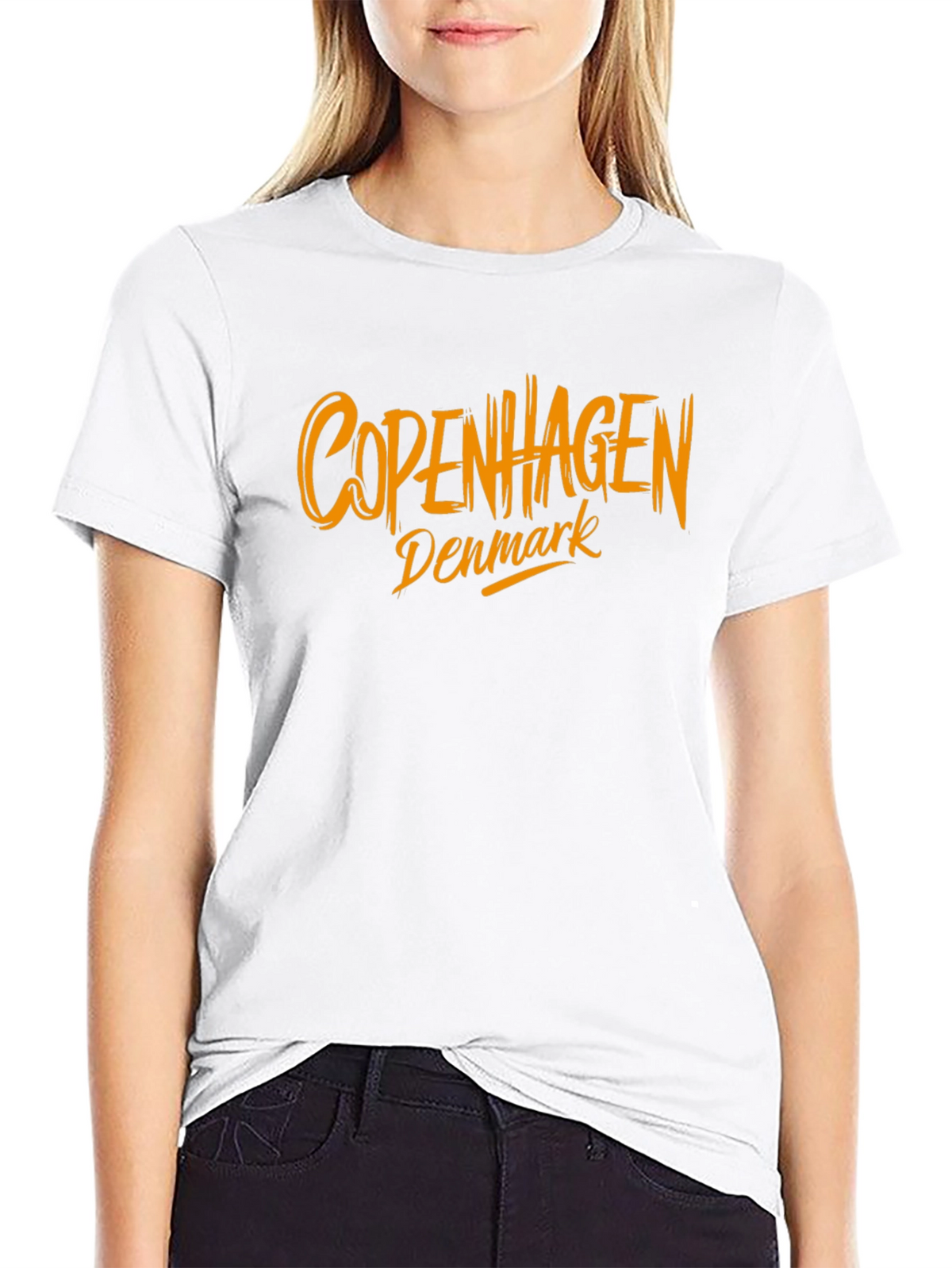 Copenhagen Denmark Graphic Tee - Black Cotton Casual Shirt