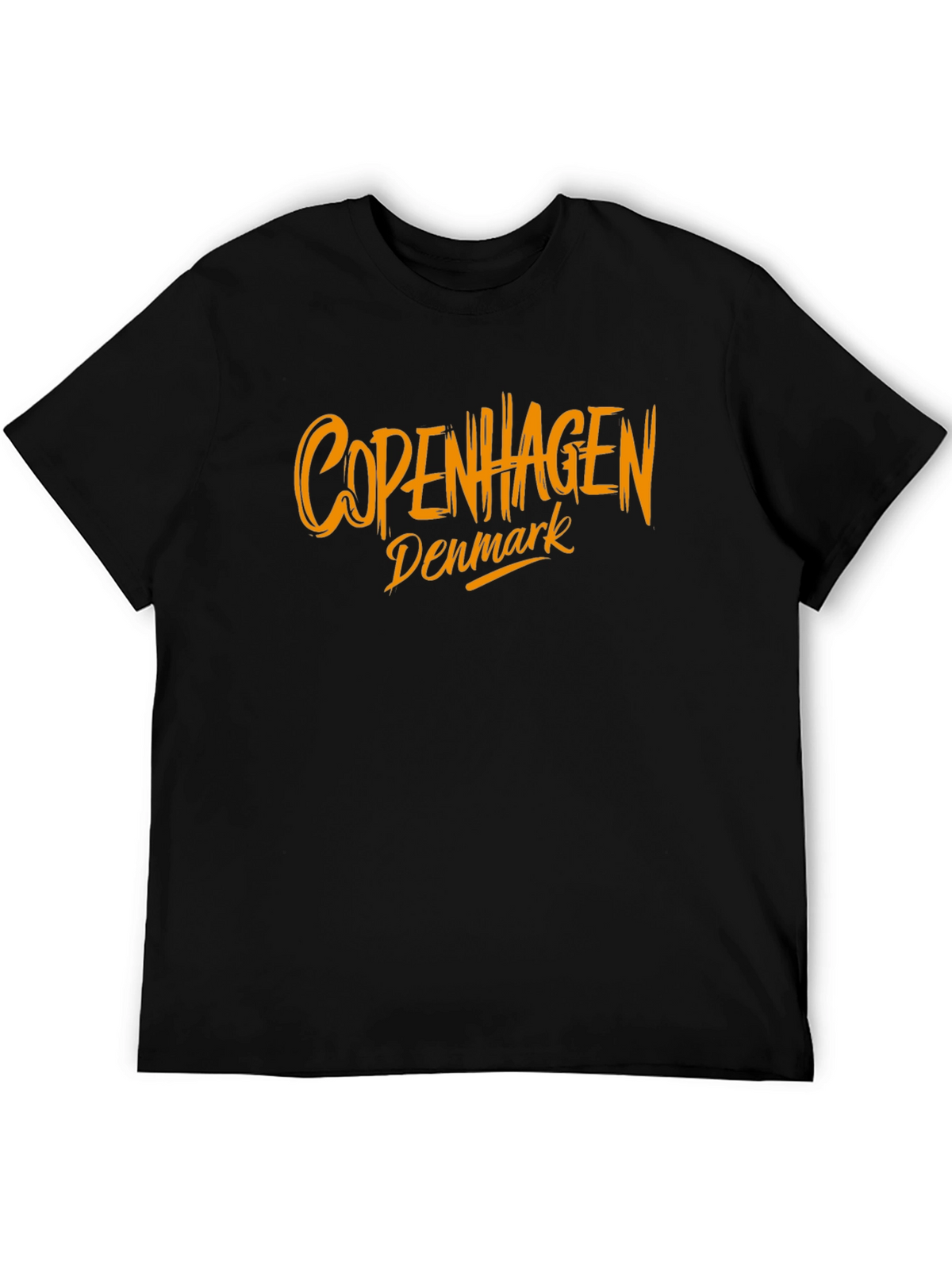 Copenhagen Denmark Graphic Tee - Black Cotton Casual Shirt