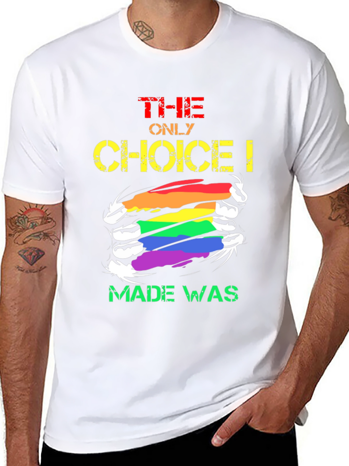 LGBT Pride The Only Choice Graphic T-Shirt