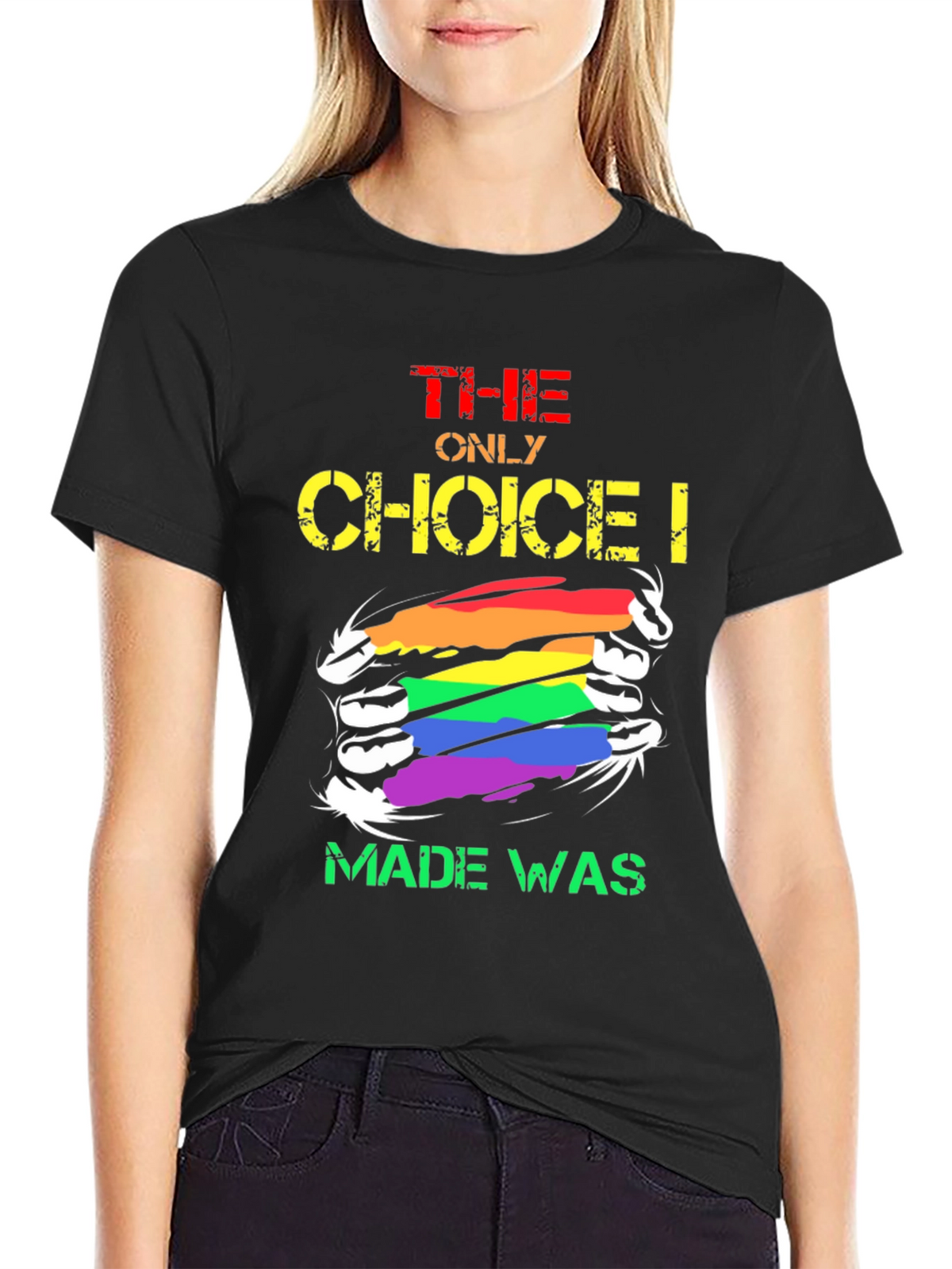 LGBT Pride The Only Choice Graphic T-Shirt