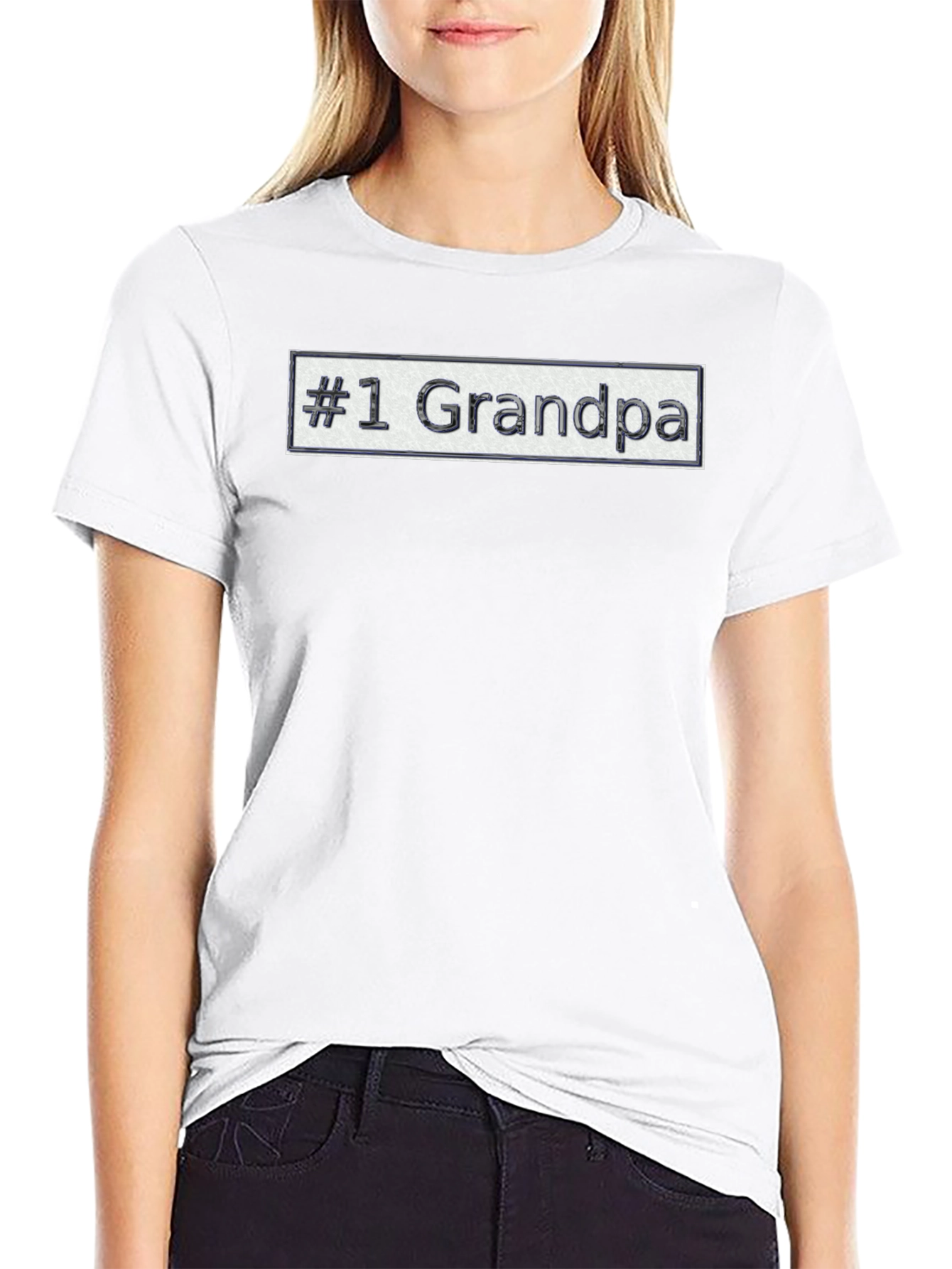 #1 Grandpa Novelty Graphic T-Shirt - Black