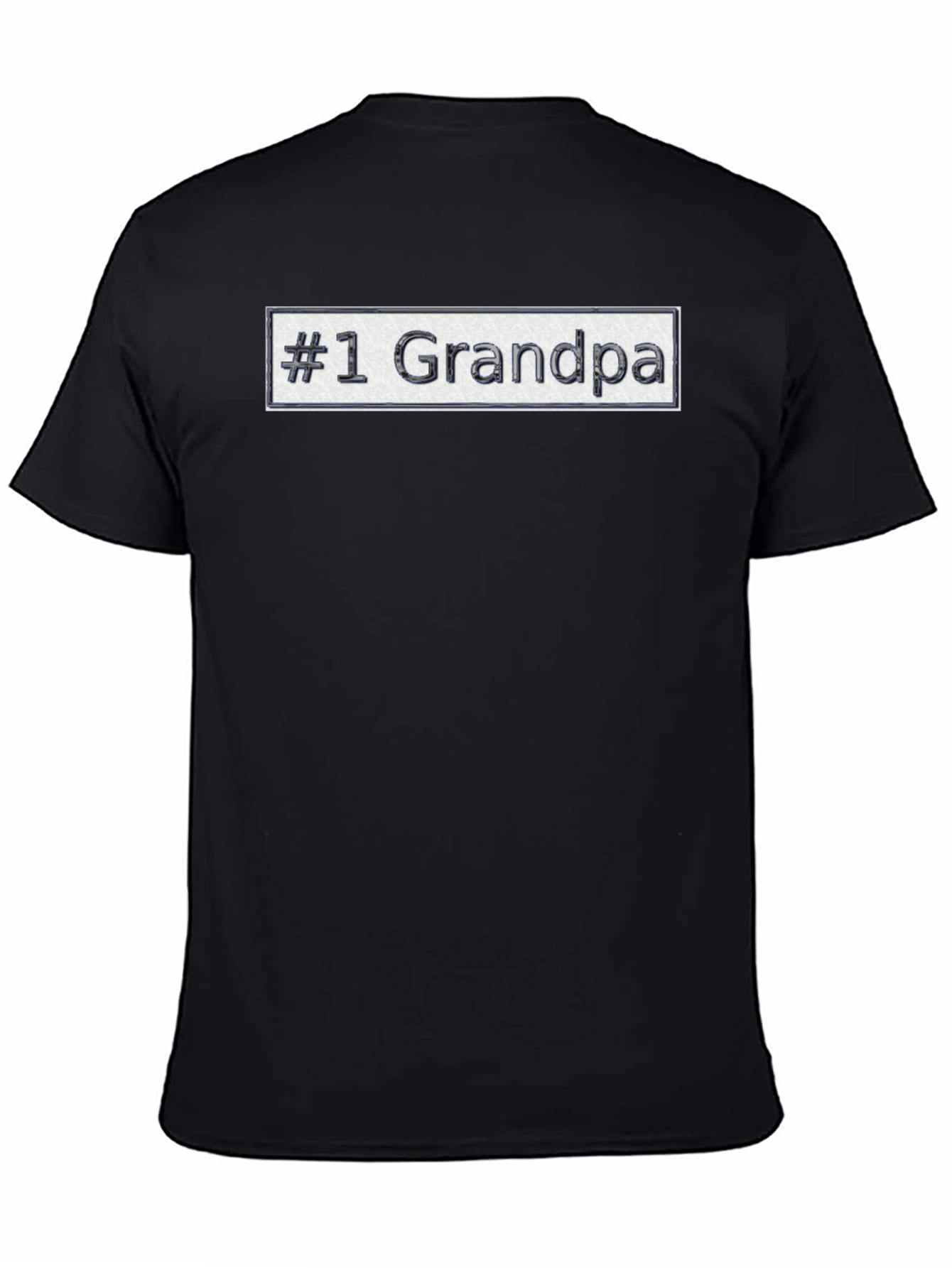 #1 Grandpa Novelty Graphic T-Shirt - Black