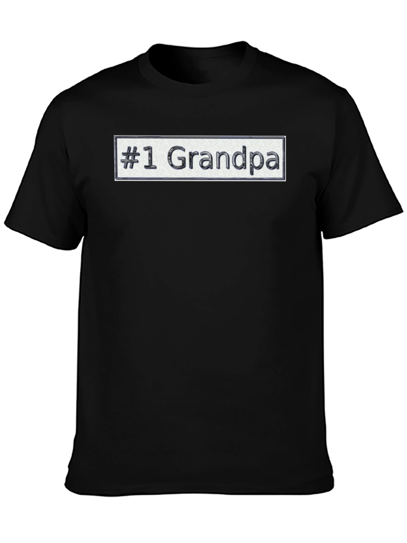#1 Grandpa Novelty Graphic T-Shirt - Black