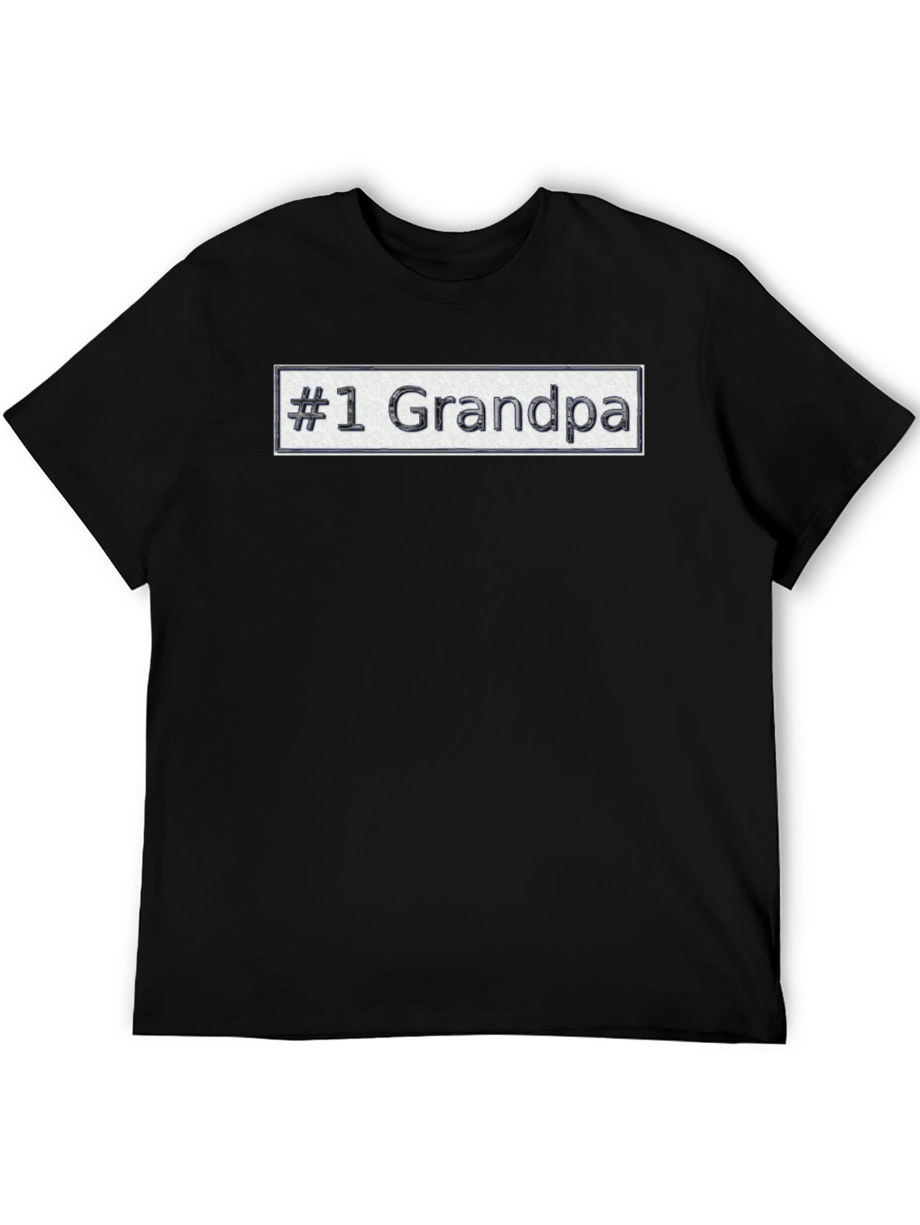 #1 Grandpa Novelty Graphic T-Shirt - Black
