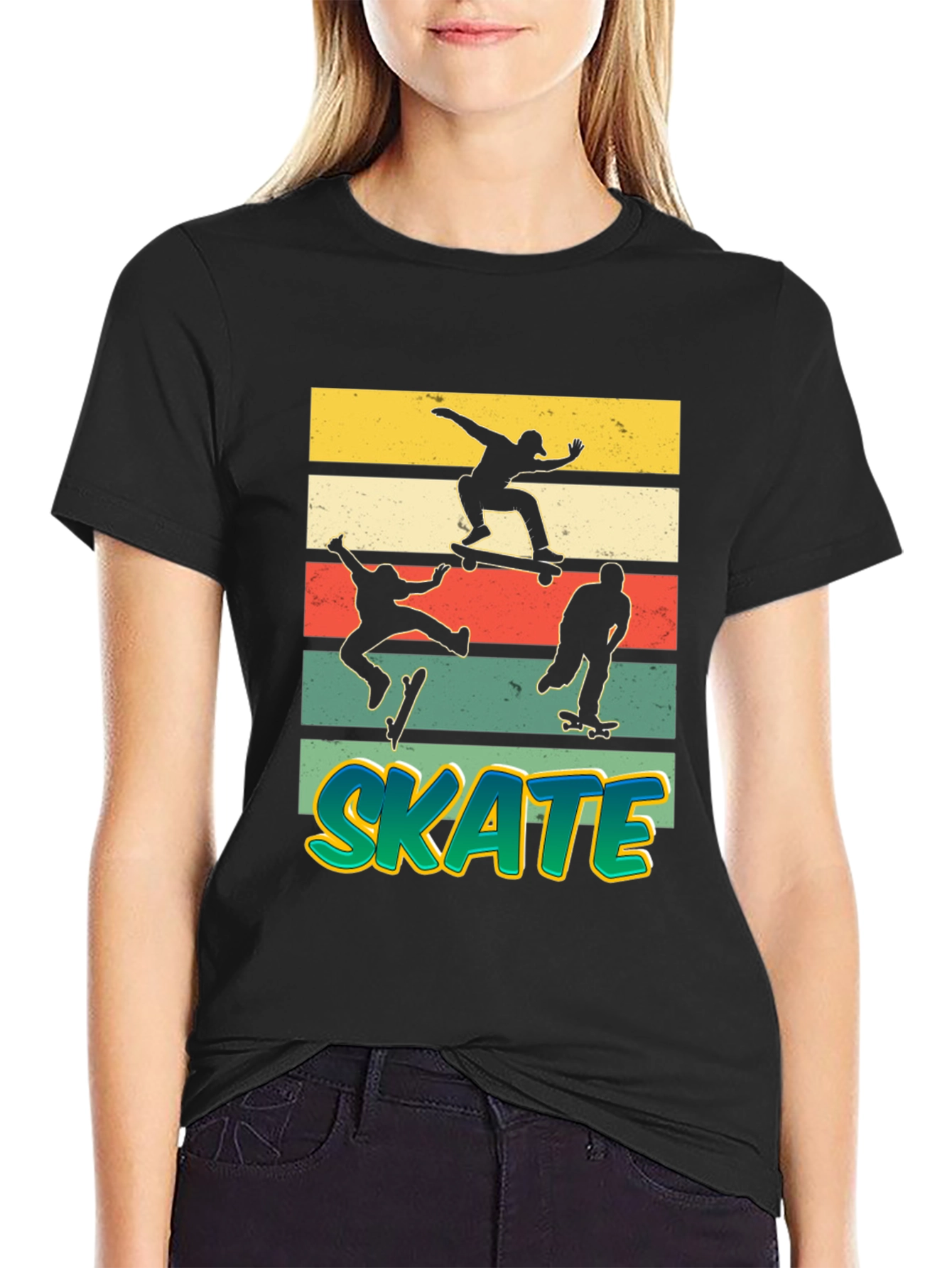 Cool Skateboarding Silhouette T-Shirt