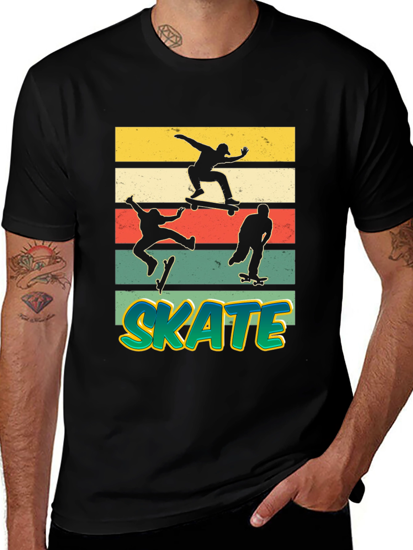 Cool Skateboarding Silhouette T-Shirt