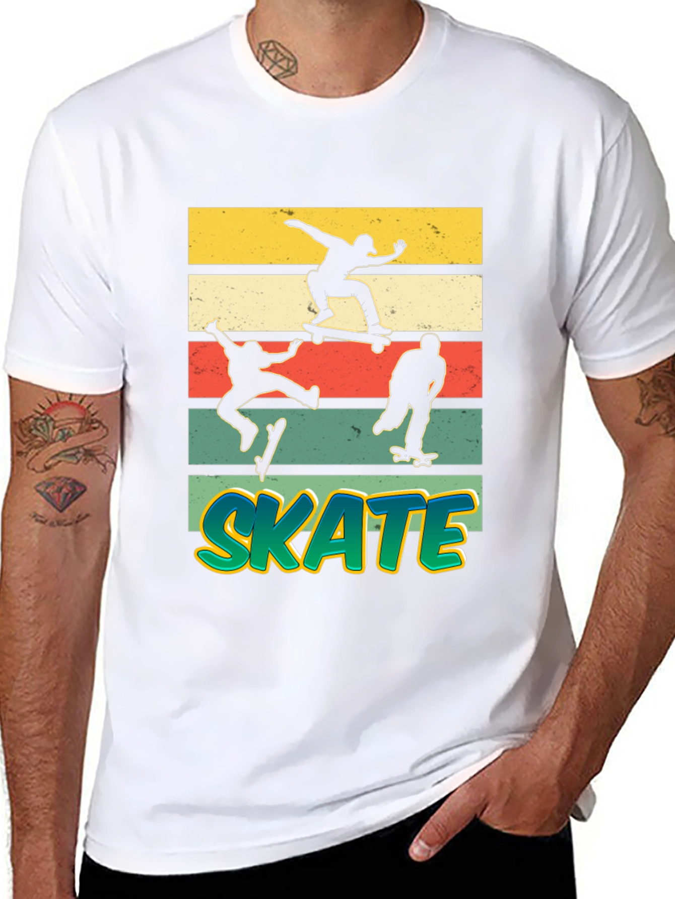 Cool Skateboarding Silhouette T-Shirt