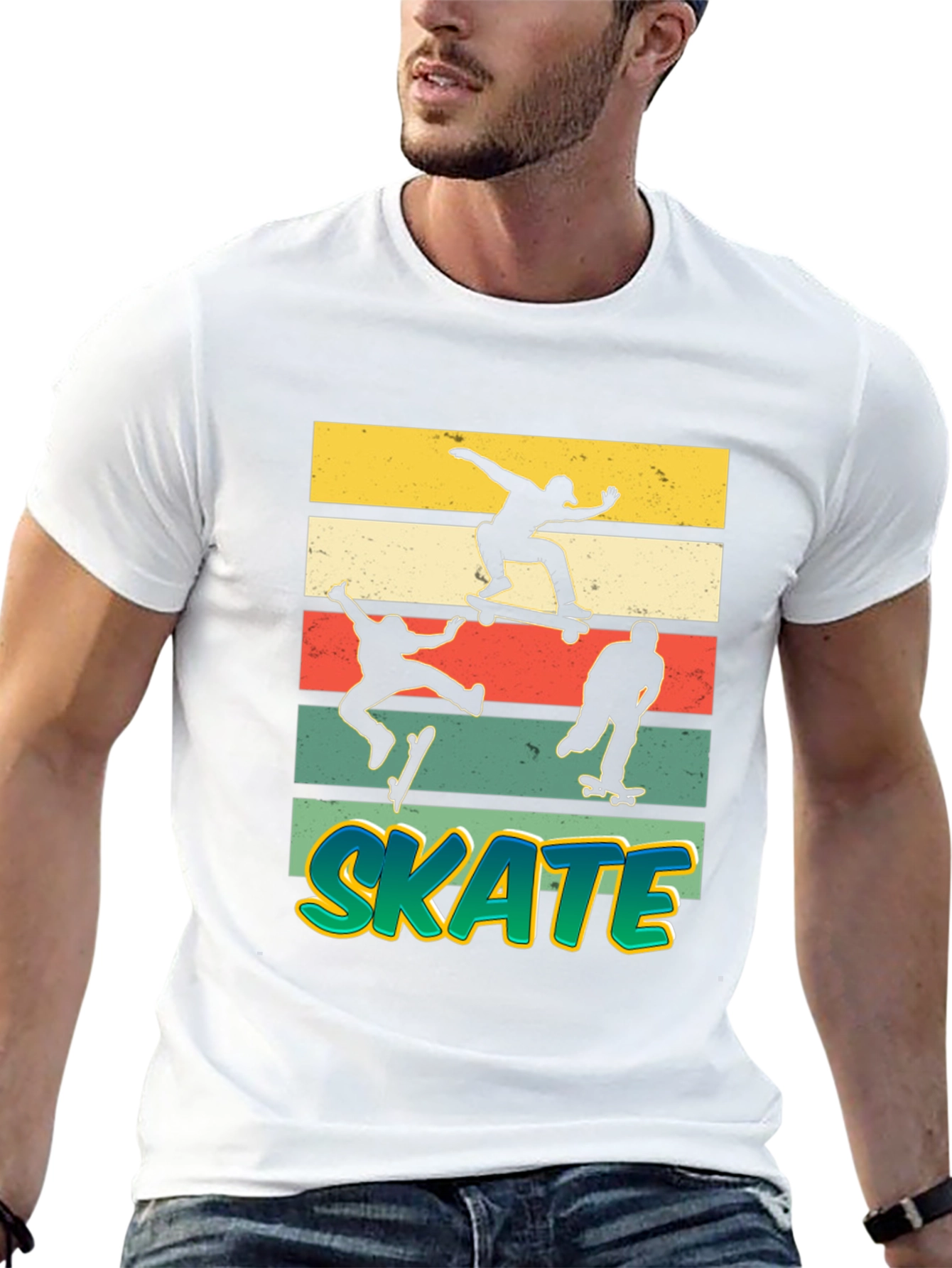 Cool Skateboarding Silhouette T-Shirt