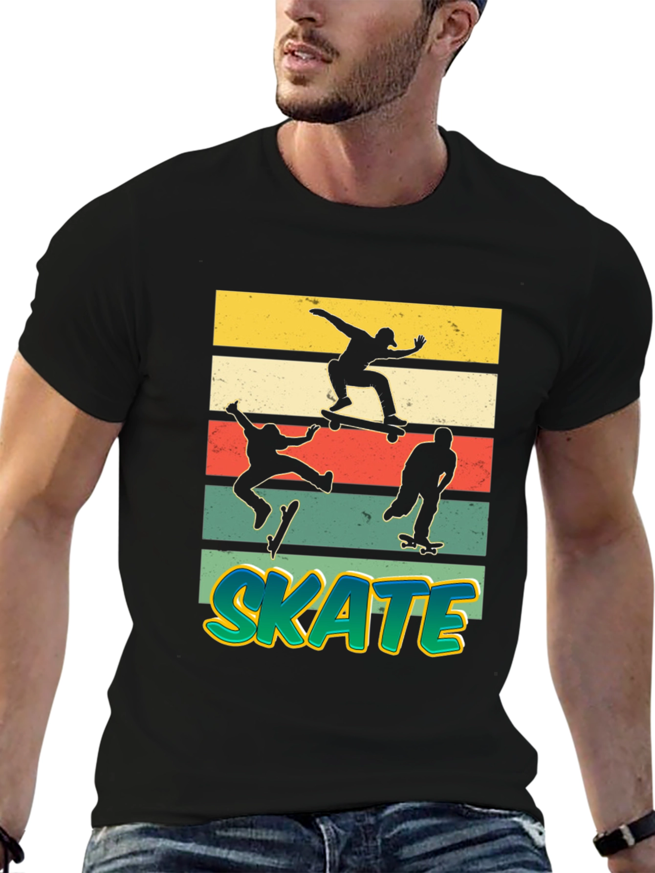 Cool Skateboarding Silhouette T-Shirt