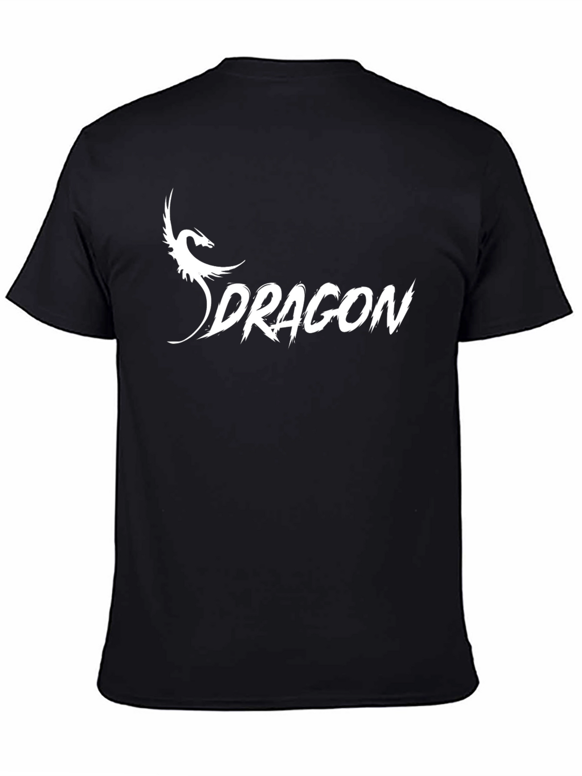 Dragon Graphic T-Shirt - Short Sleeve Black Tee