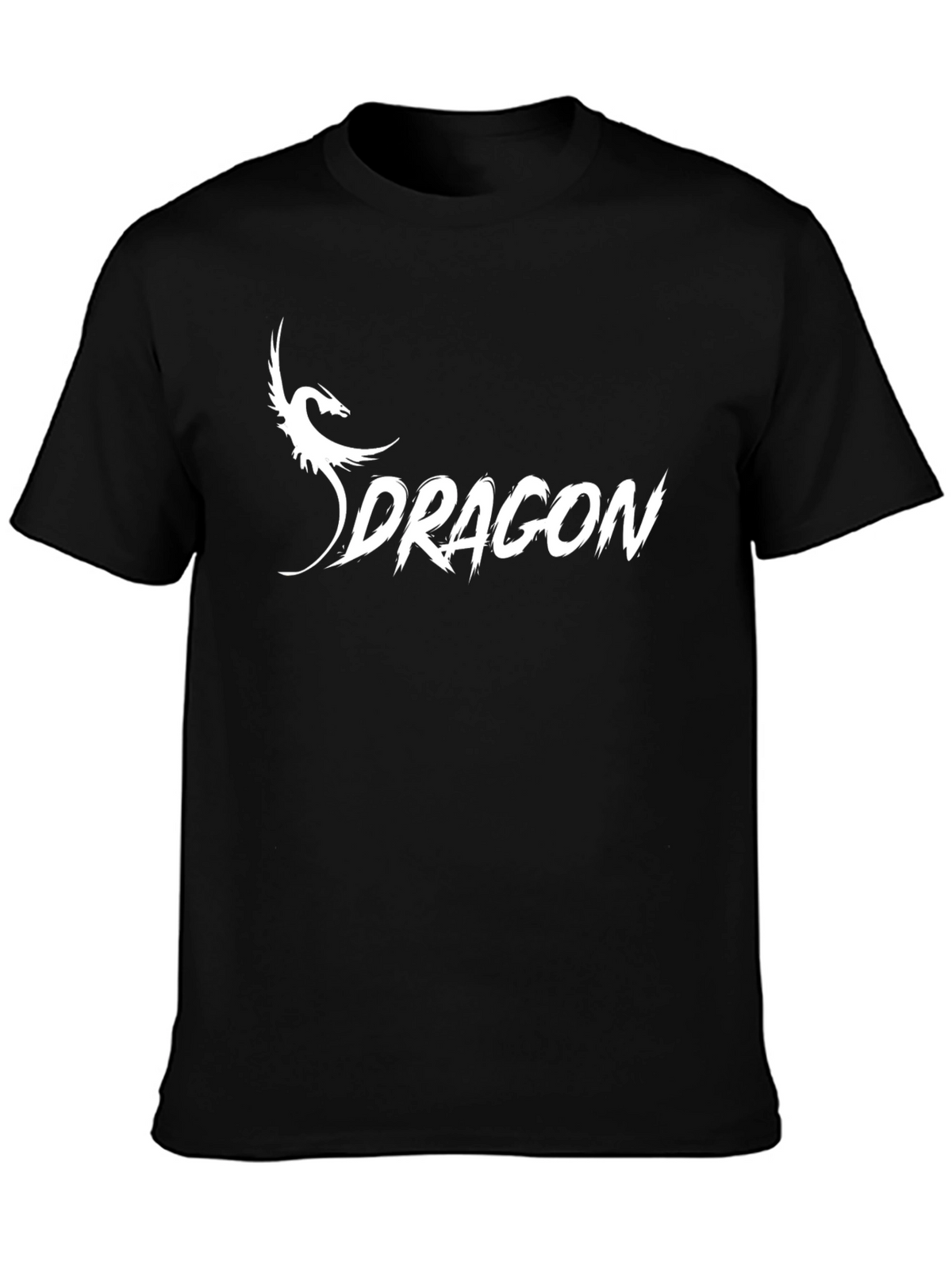 Dragon Graphic T-Shirt - Short Sleeve Black Tee